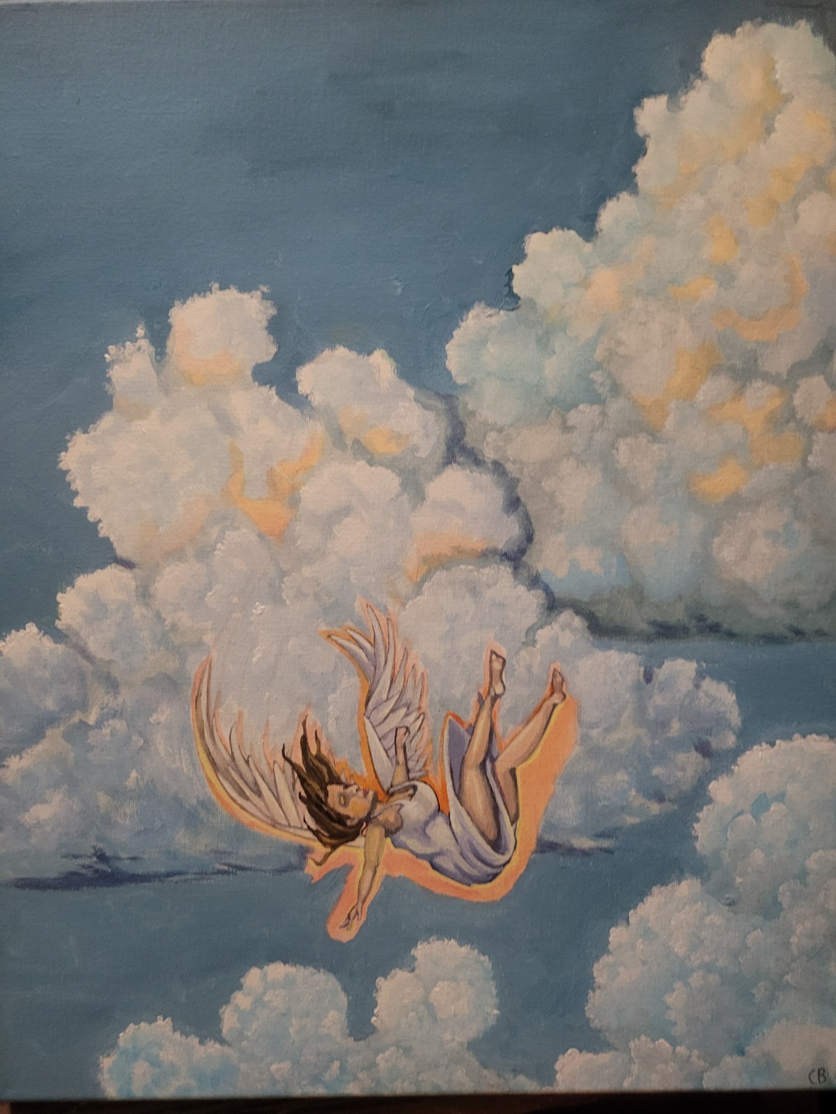 «Fallen» an original acrylic painting by artist Cassandra Barnhart