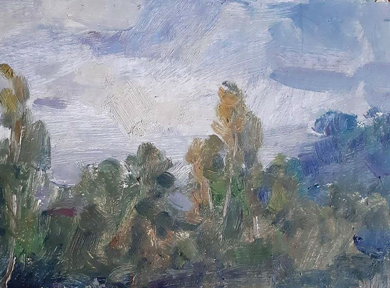 Oil Painting Cardboard Forest Landscape Kovalenko I Original Unframed nKoval107