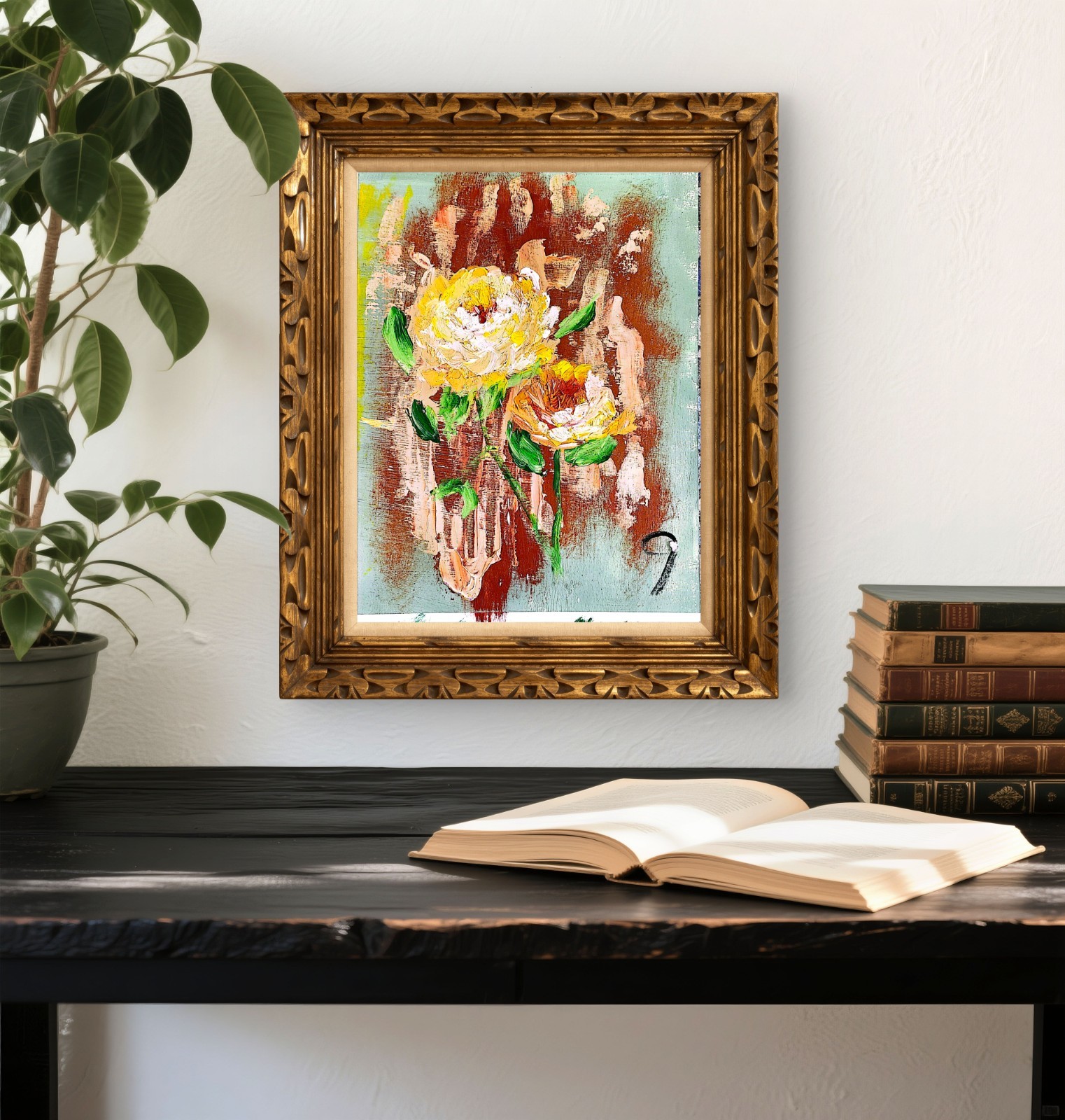 Roses Contemporary Expressionist Original Acrylic Painting