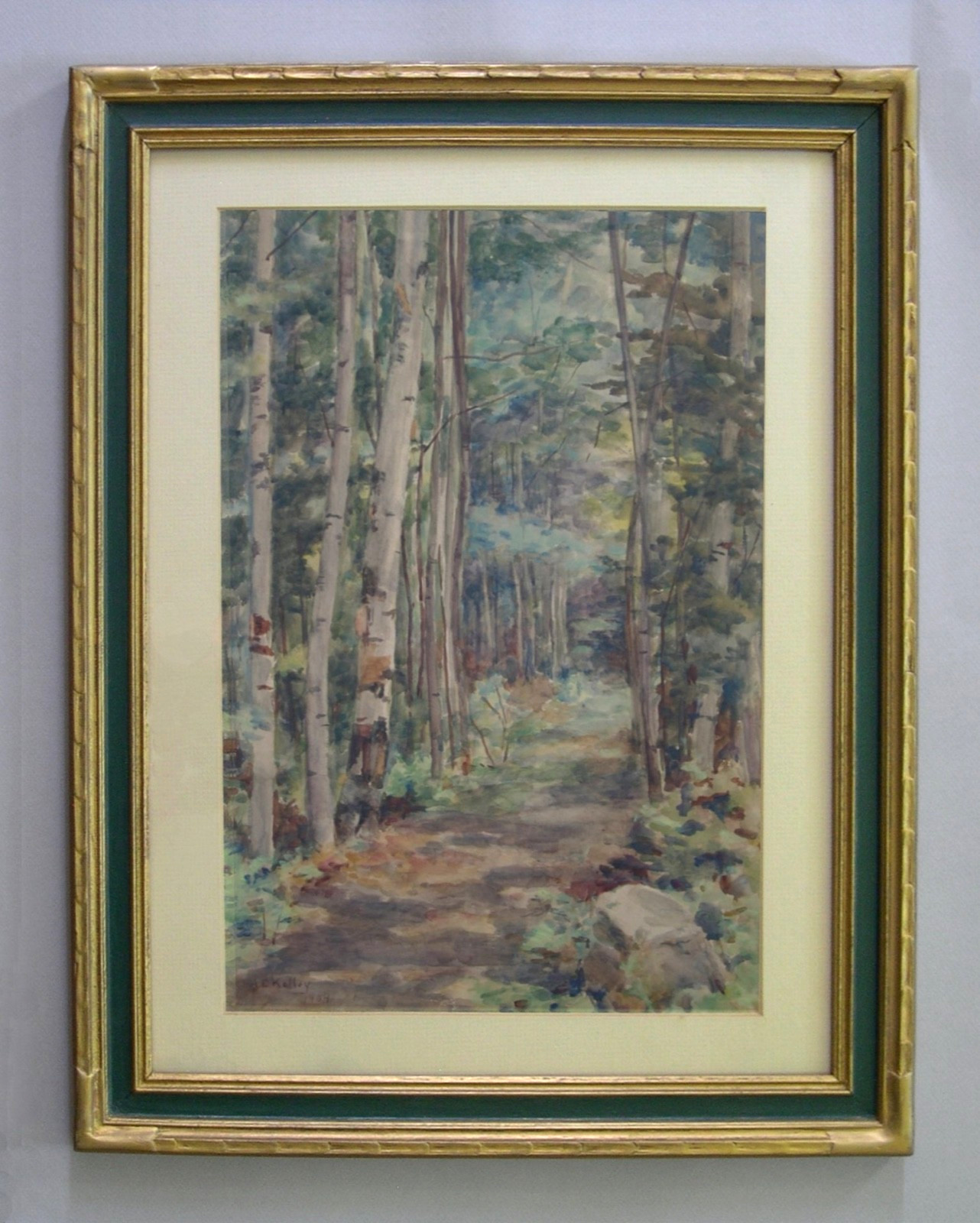 ARIANNA E. KELLEY (1858-1922) Original Signed Watercolor