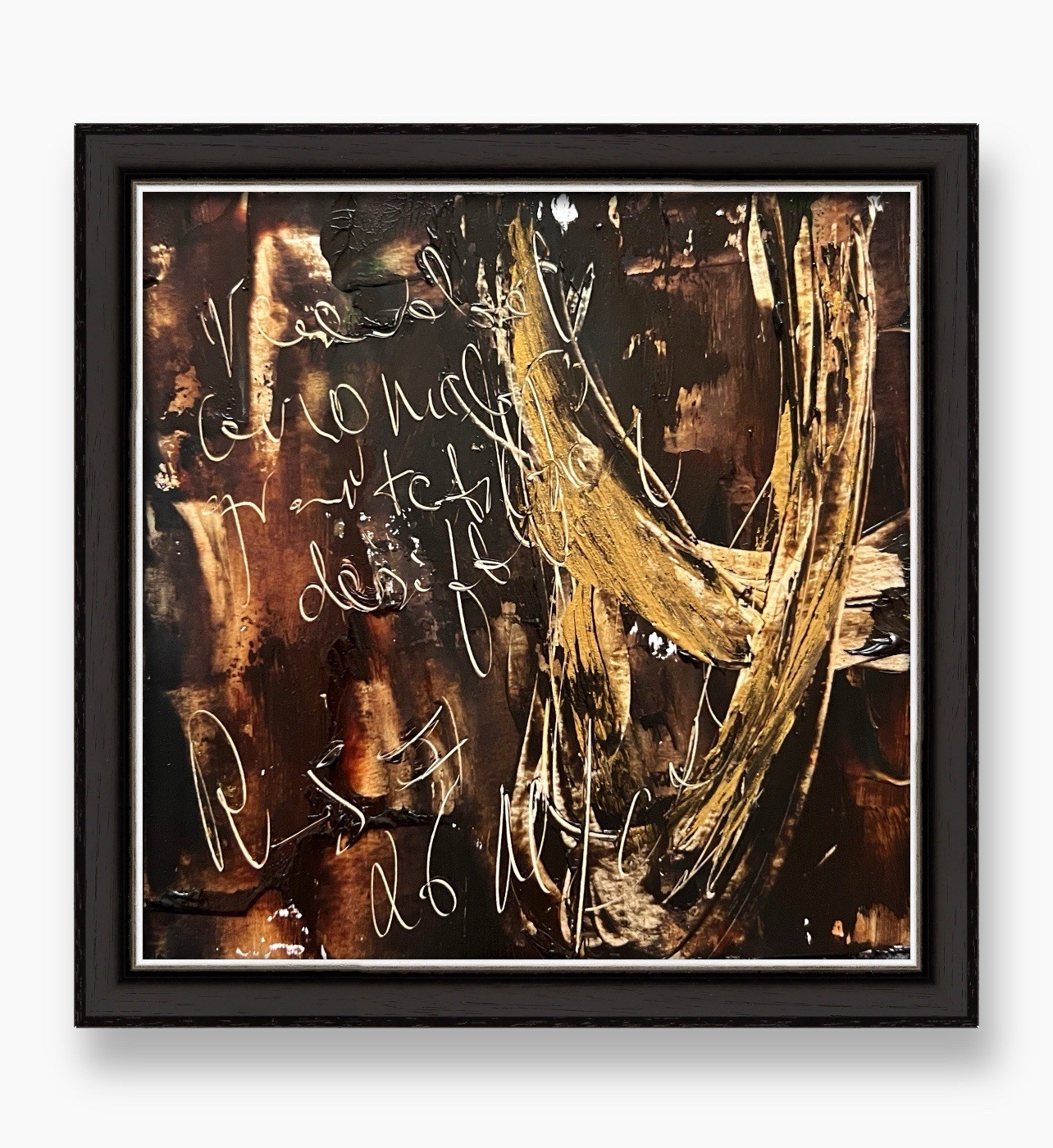 Deep Space Abstract Painting Framed – Masculine Science Decor Gift for Physicist
