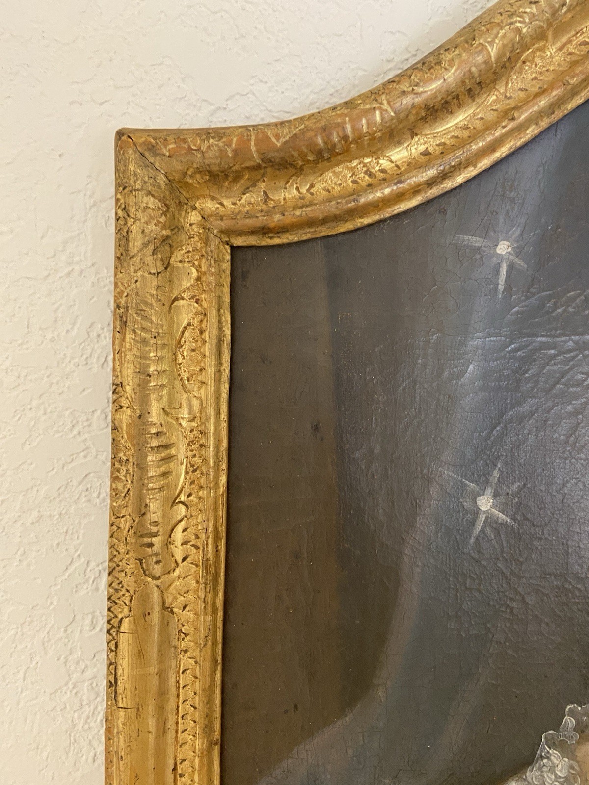 Rare 18th C Saint John Nepomucene Oil Painting Rococo Frame. Smithsonian Museum