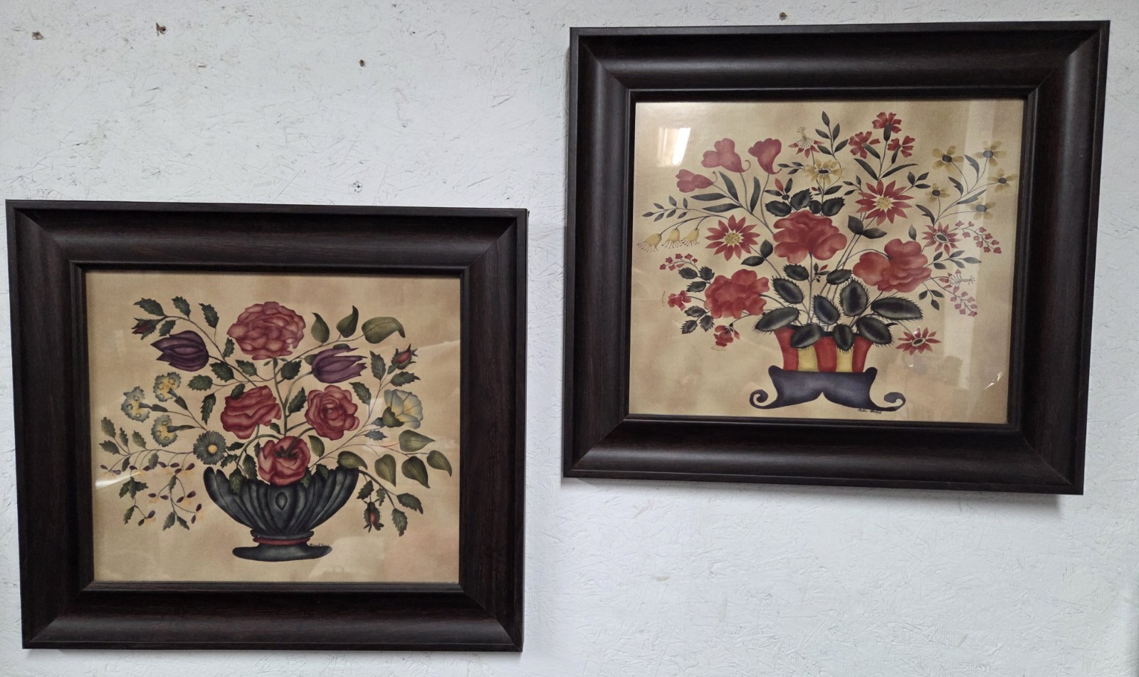 2 Folk Art Paintings By The Heart Of America