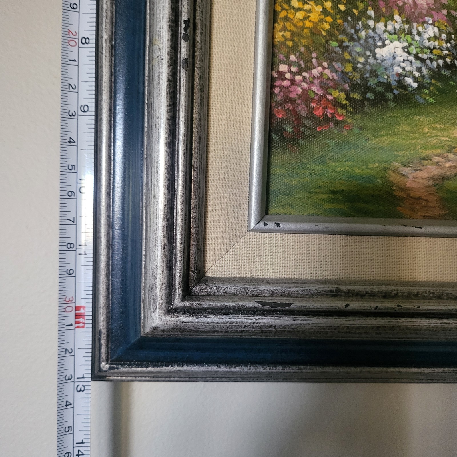 Rare C Jaffey Original Oil Painting Framed Hand Painted and Signed Cottage Water