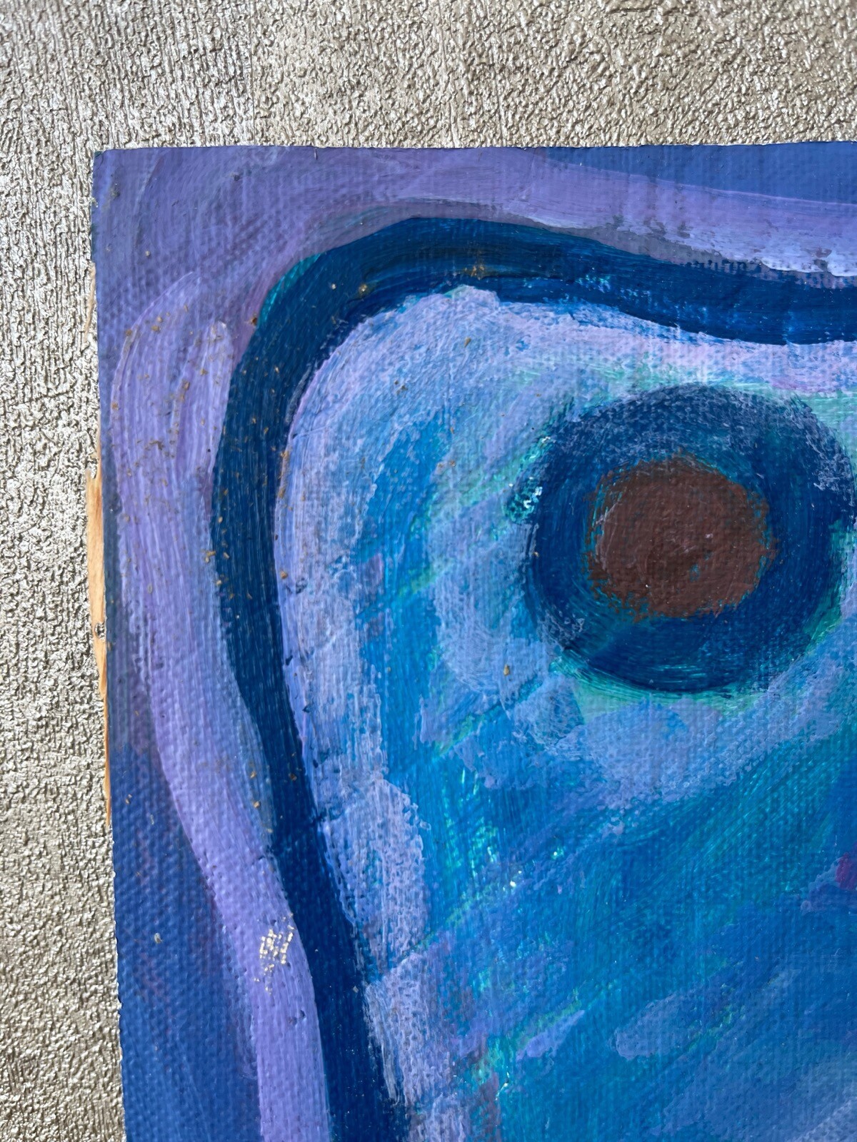 Oil Painting Abstract Composition Modern Art Vintage 26X20.5Cm