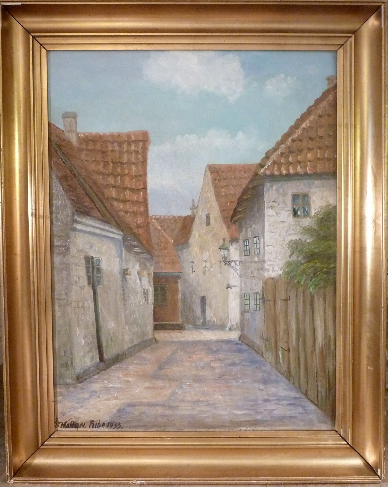 UNIDENTIFIED ARTIST! CITY SCENERY FROM THE OLD CITY RIBE-DK