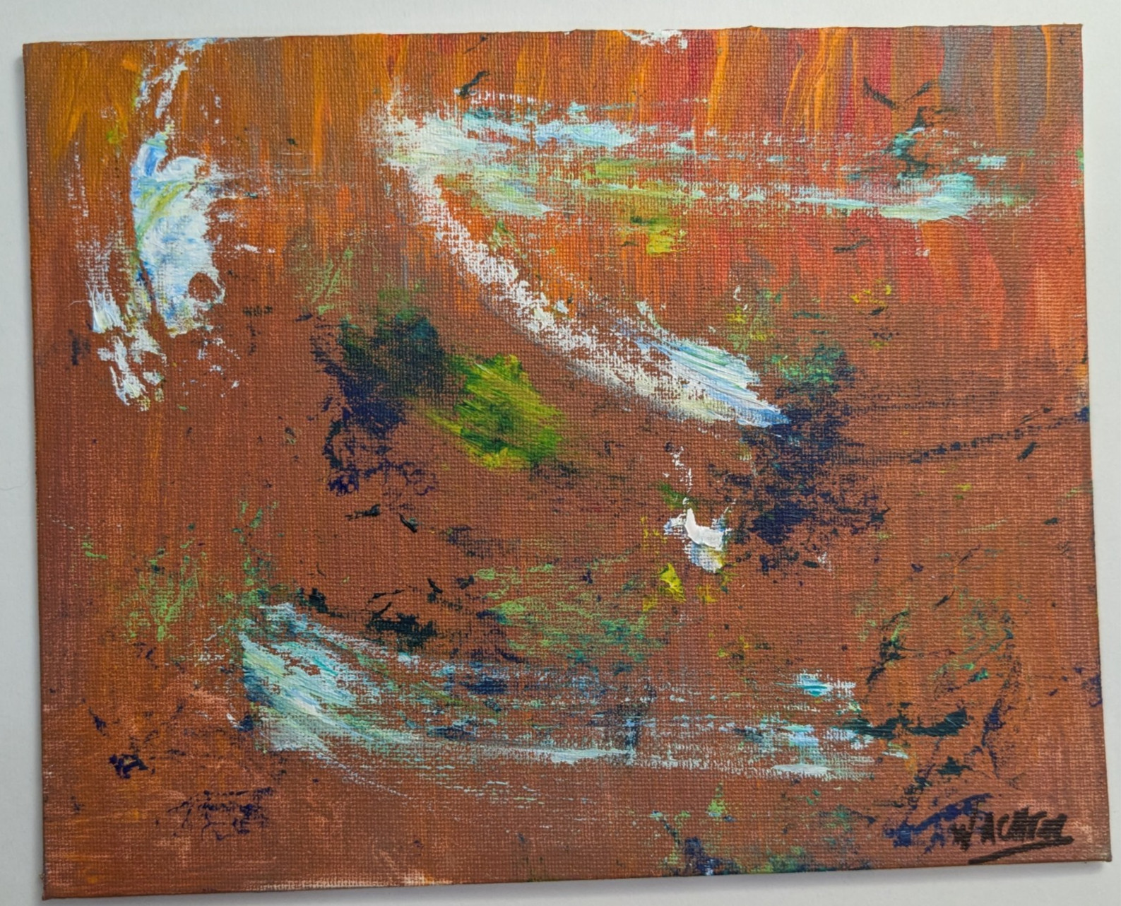 Original Painting Canvas Panel 8×10 Contemporary Modern Expressionist Wachtel
