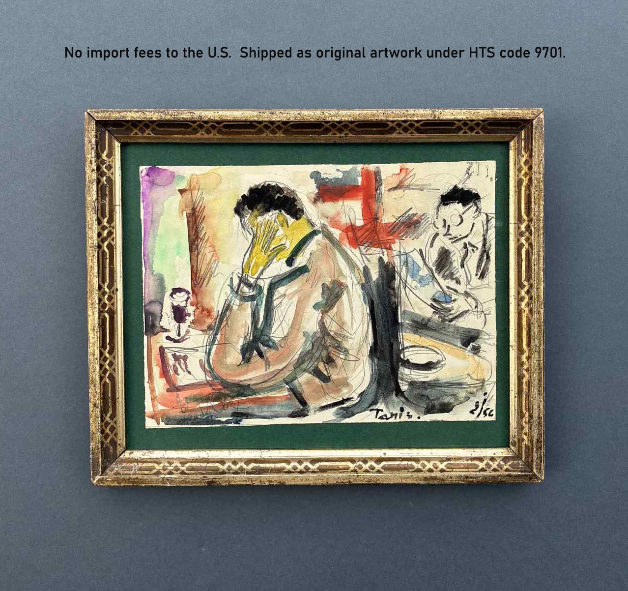 Harold Cousins & Allen Jones. Black Artists in Paris. Dated 1956- Einar Johansen