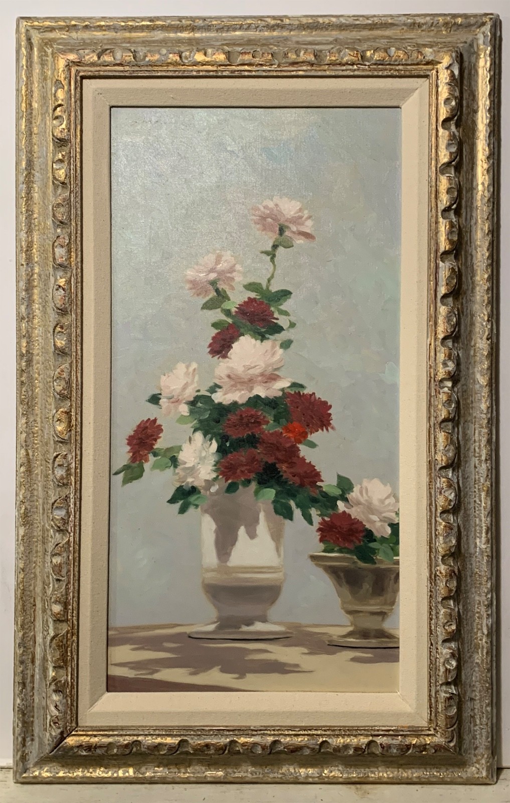 American Artist Andre Gisson Original Oil Painting On Canvas Signed Floral