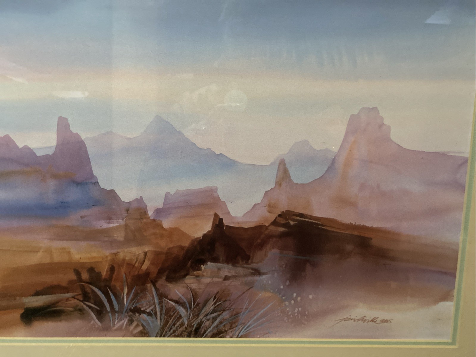 Jim Prindiville Original Watercolor «Sonoran Desert» 11.5×15.5in. print.