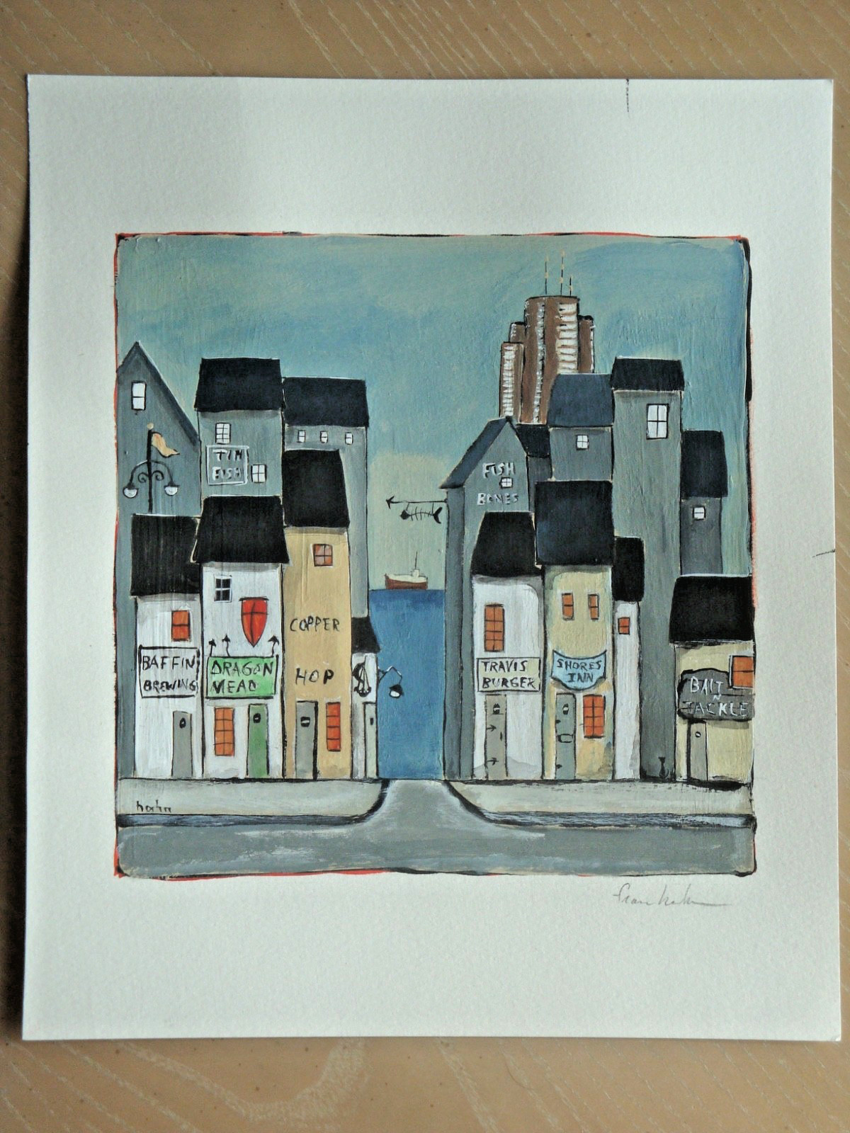 Original art 8×8 Hand Painted on Water color paper 10×12 in -fran hahn