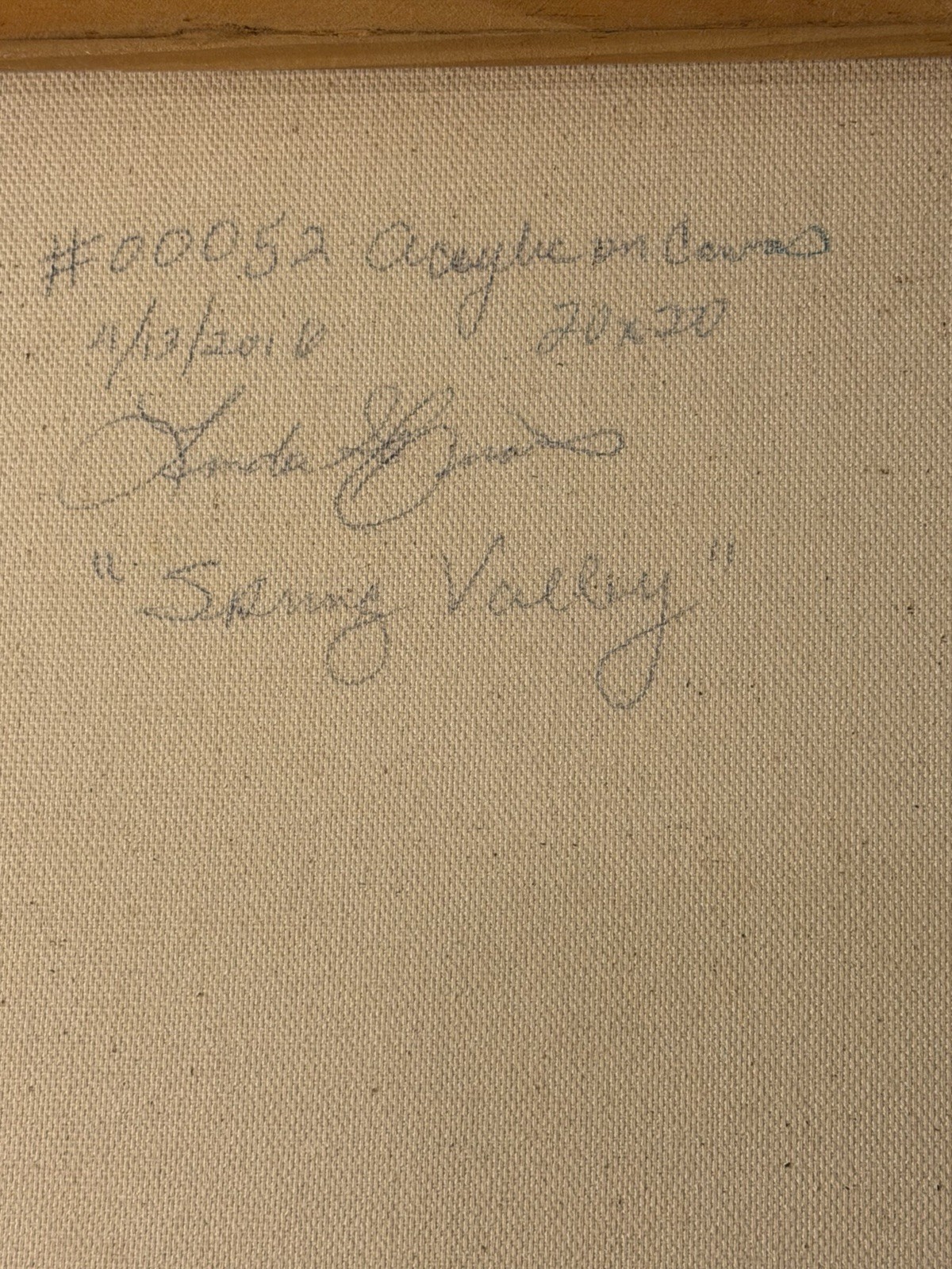 Acrylic Painting Field Flowers «Spring Valley» Canvas Signed & Numbered 20×20