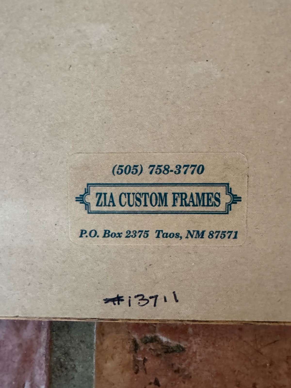 BJ Briner – Taos Artist – Casa de Los Flores – Framed Oil Pencil Paper Painting
