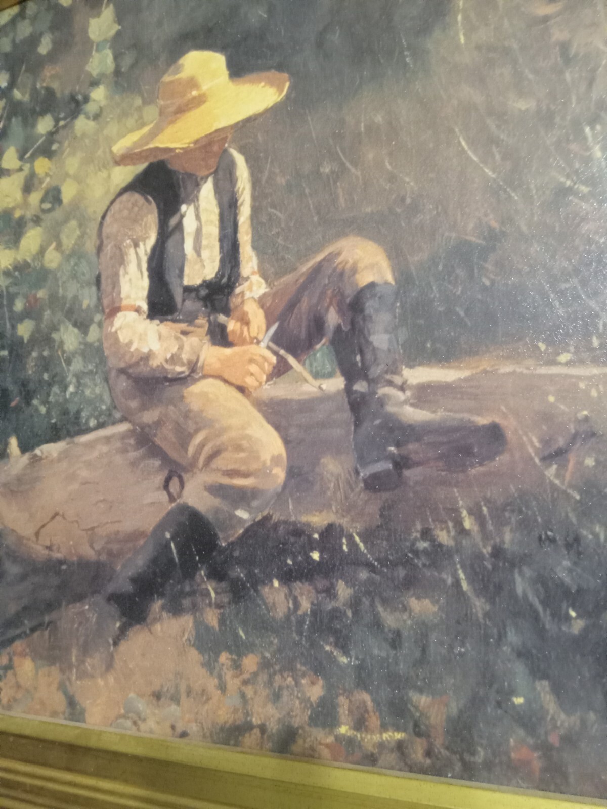 Winslow Homer widdling boy