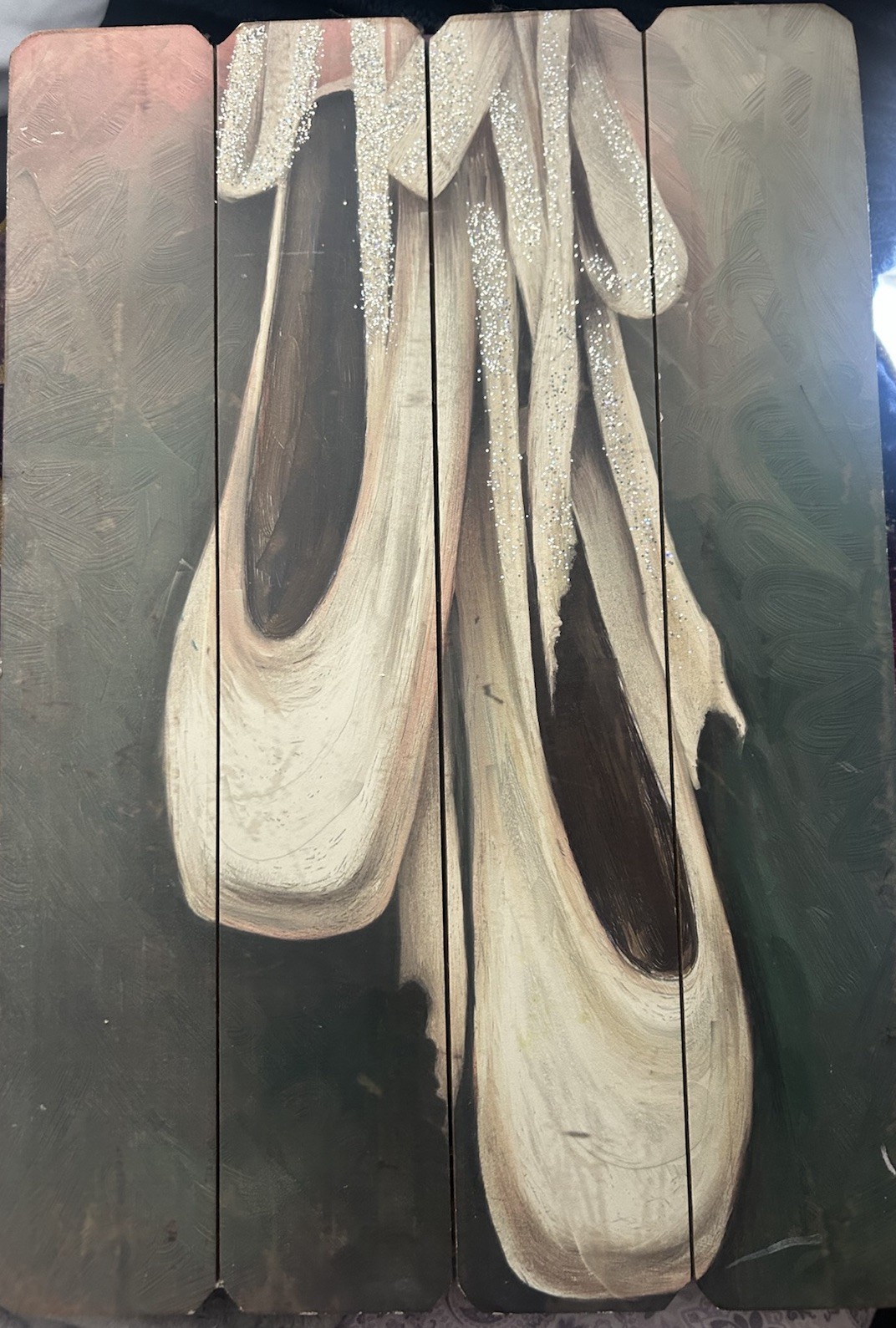 Ballet Shoes Modern Painting on MDF Medium Unframed Wall Art Single Piece