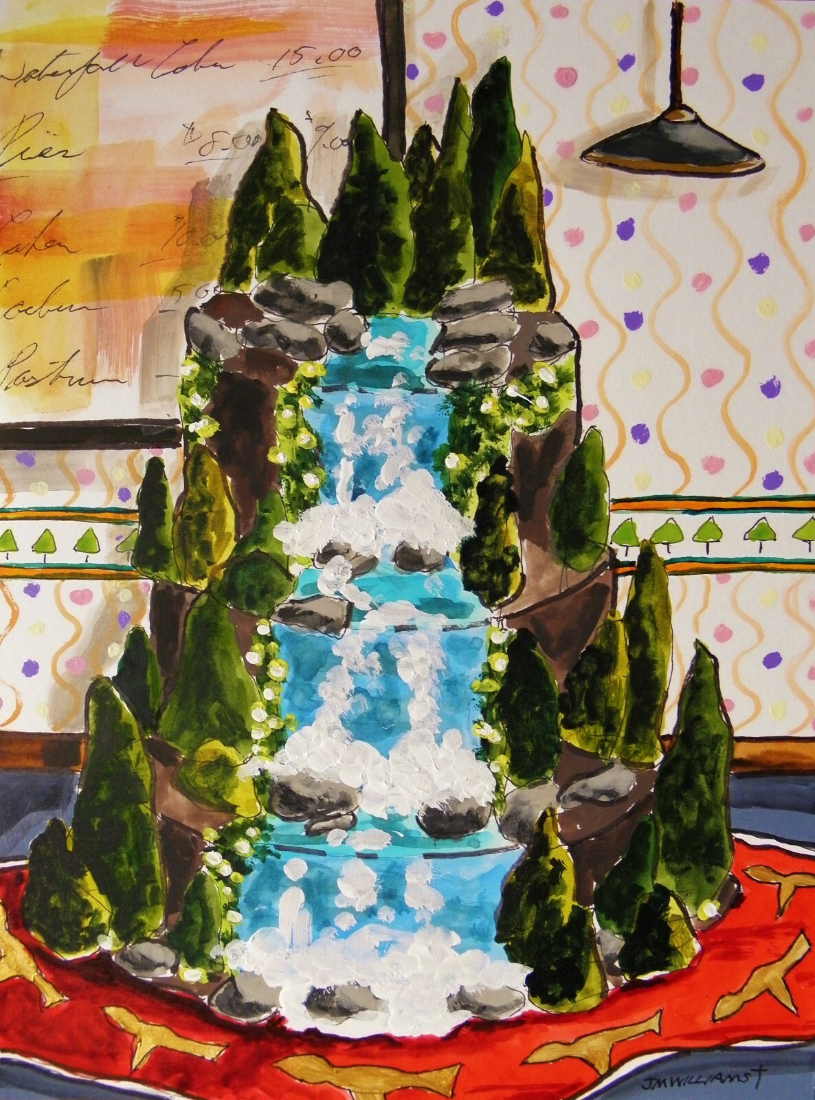Original Bakery Sketch Cake Food Watercolor Impressionism