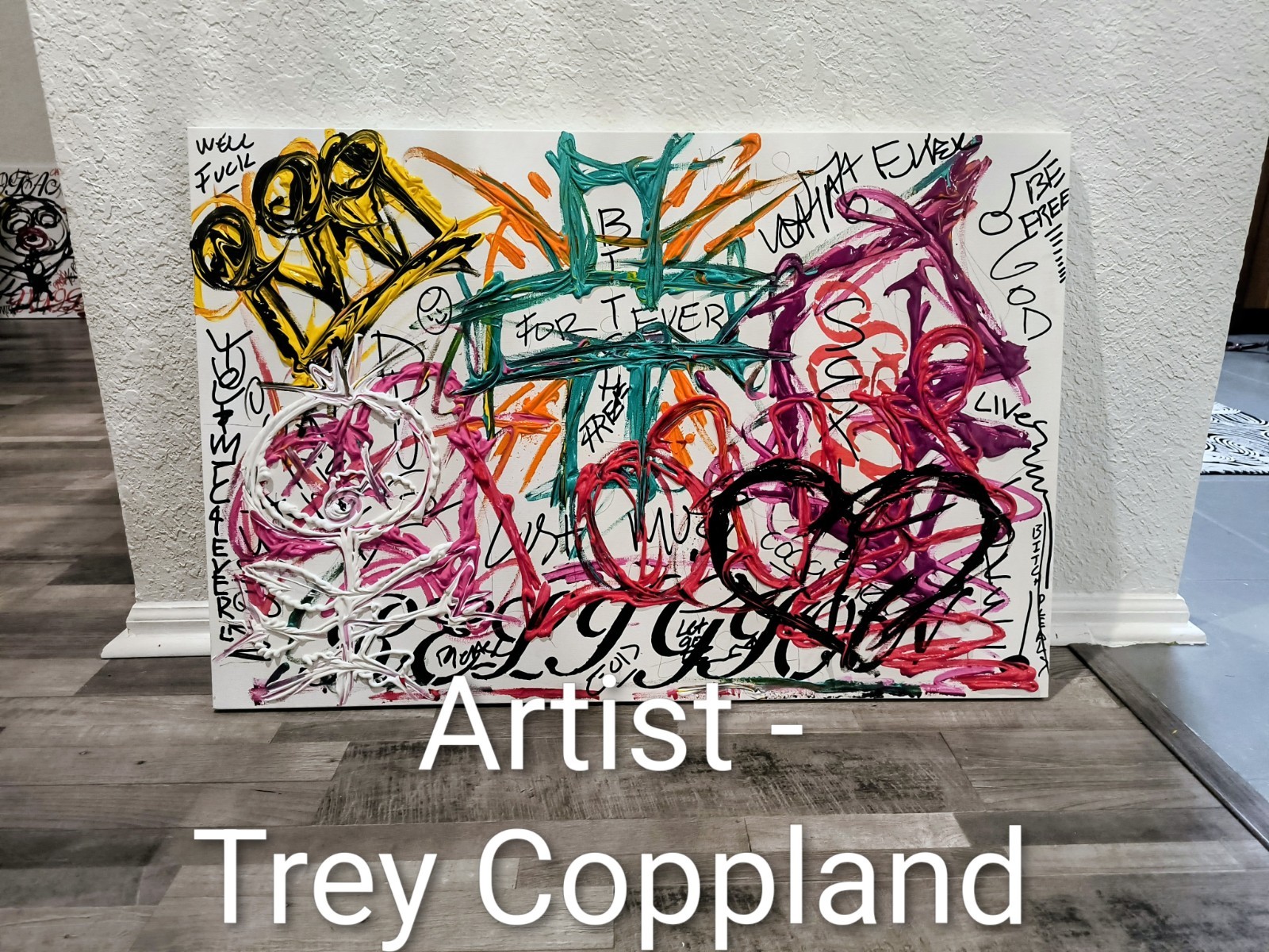 Forever …Abstract Graffiti, Trey Coppland ART. Acrylic, 24+36 in, 2026, Signed