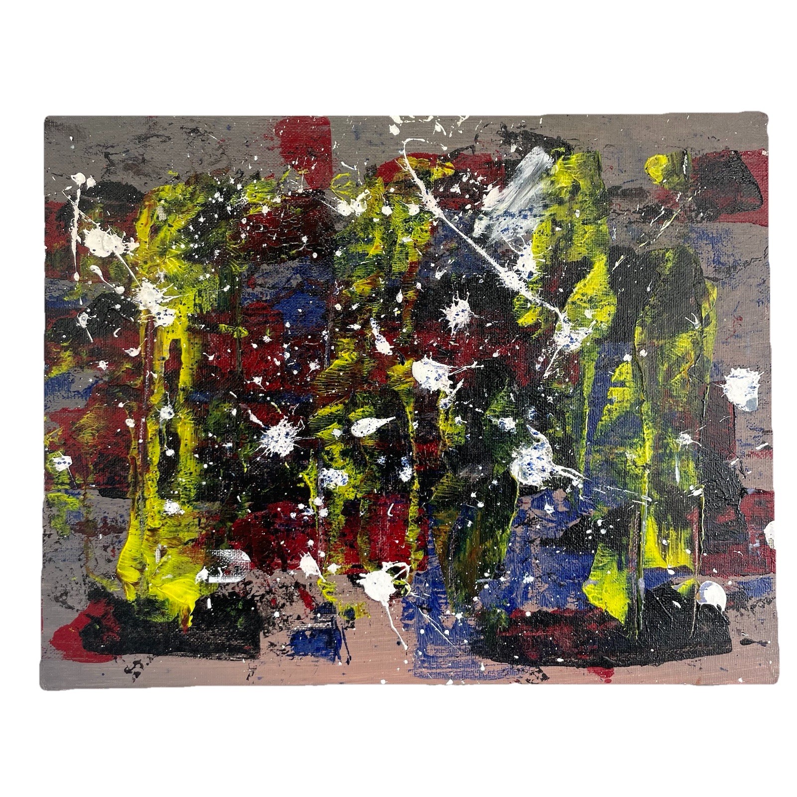 NEW! Abstract Art Painting ORIGINAL Acrylic 11×14 Canvas Panel Multi-Color