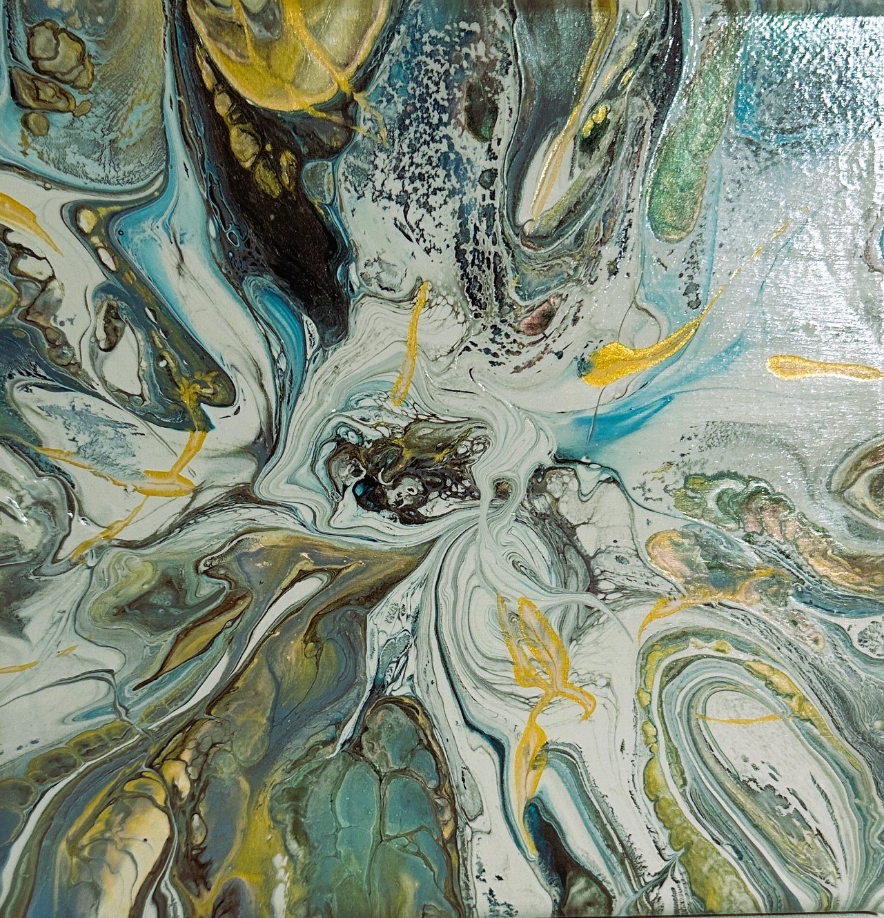 Original Acrylic 8″x8″ Canvas Art OOAK (One of a Kind) Auto, Date, Numbered 1/1