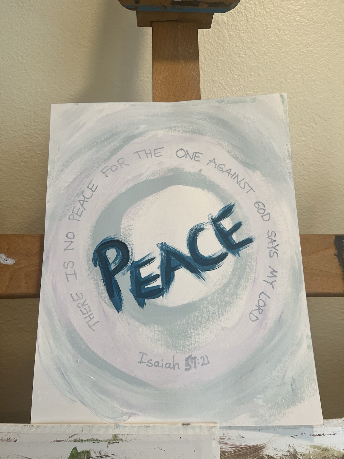 BLESSED#1003 Peace Art 11×14 Paper PEACE Original Modern Abstract Expressionism