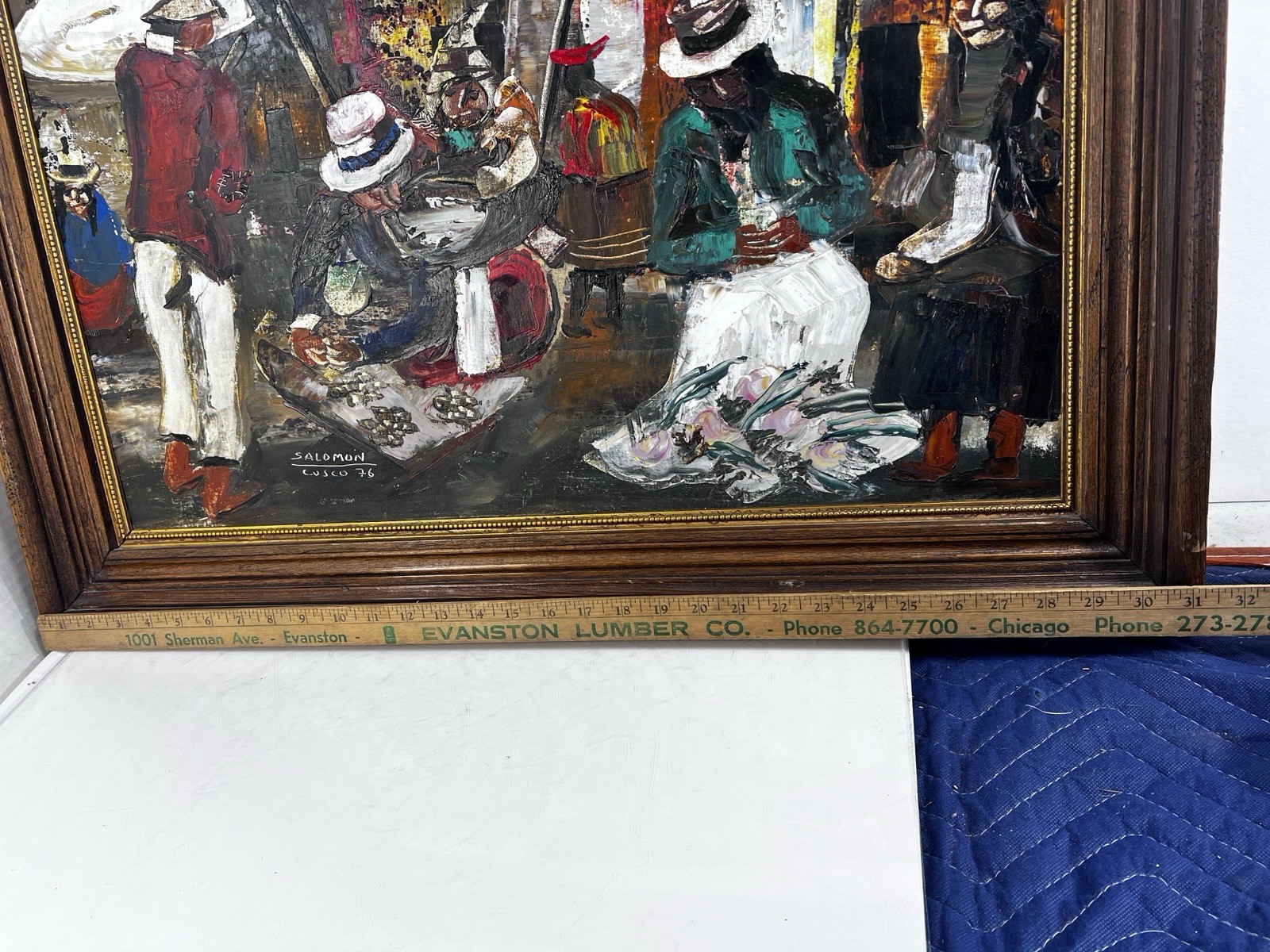Signed Original Oil Painting By Peruvian Master Amilcar Salomon Zorrilla Cusco