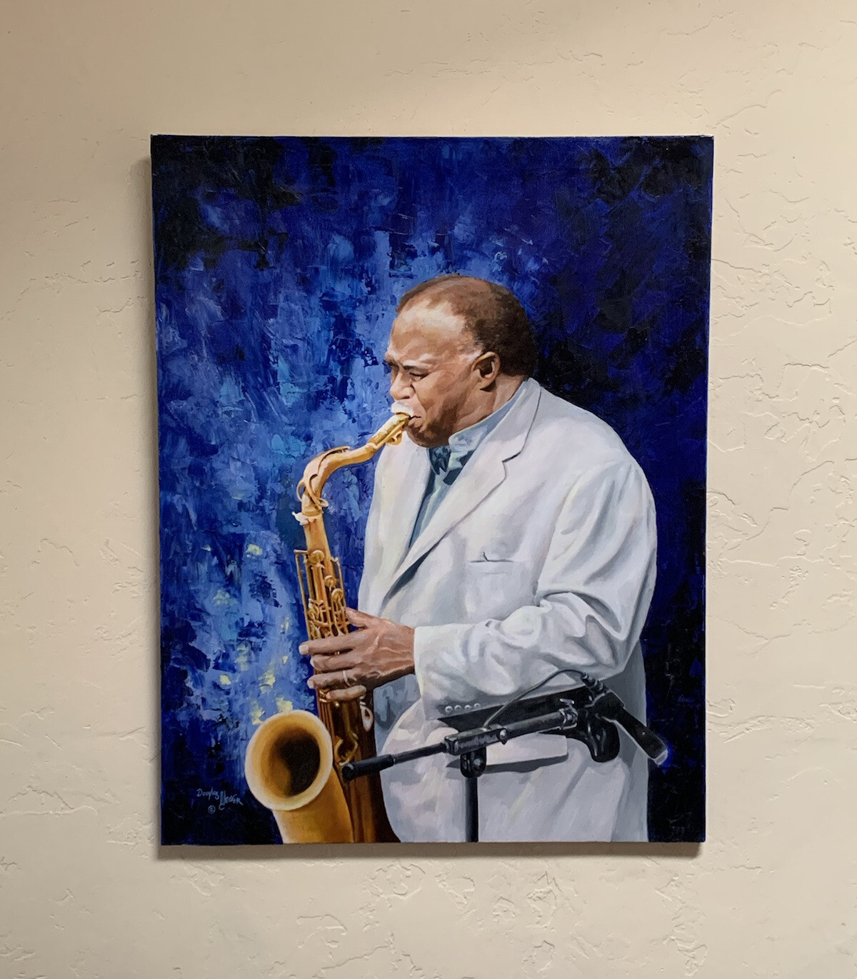 Douglas Weaver Painting Houston Person African American Jazz Musician Portrait