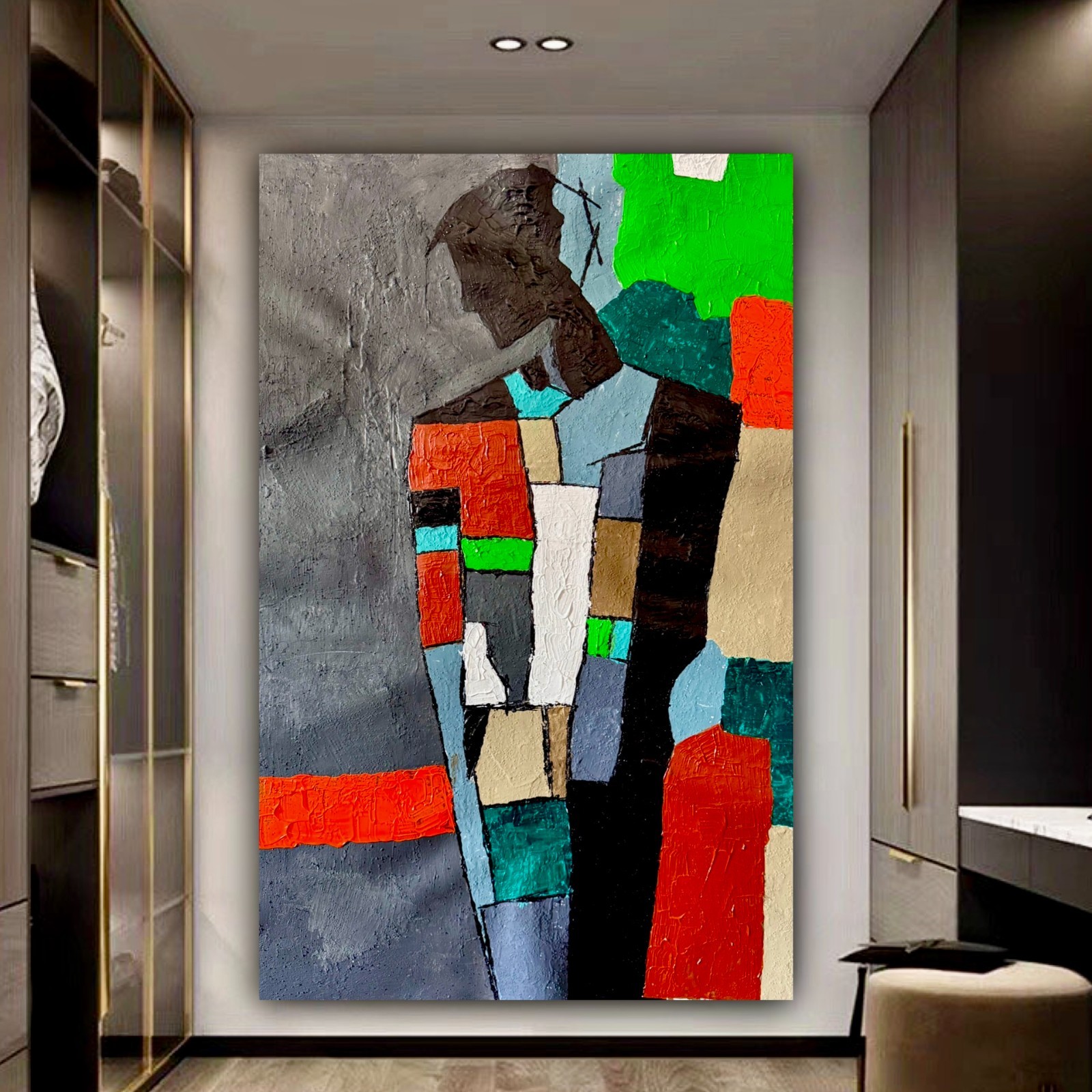 Textured Abstract Expressionist Painting – Original Acrylic Canvas Art (20×31 in