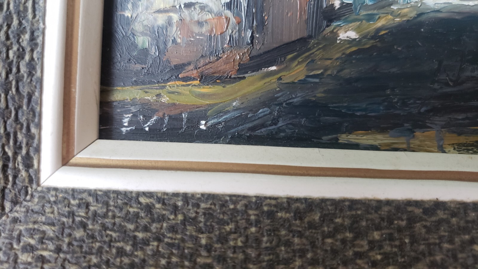 Vintage Mid Century Modernist Painting Oil On Board Windsor Signed Framed