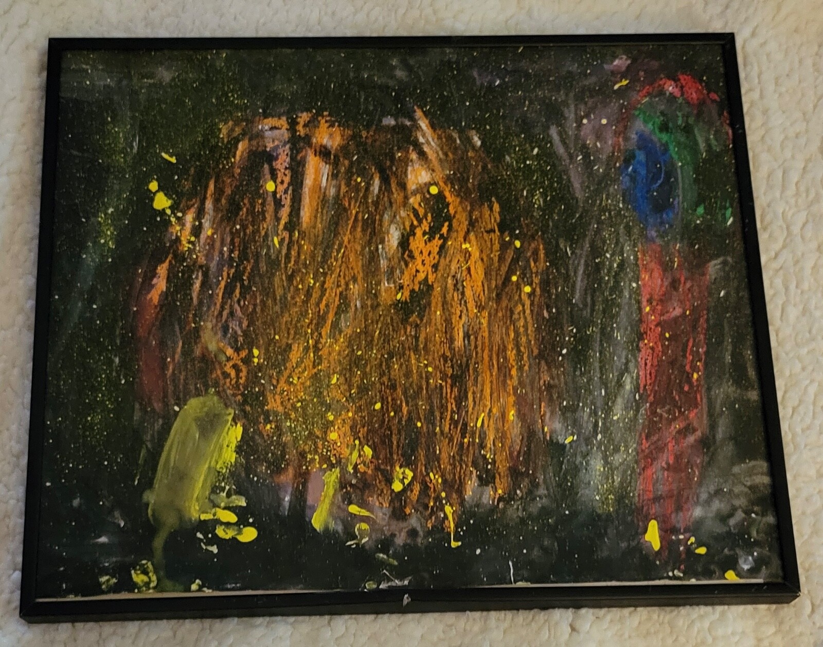 A Night In Outer Space Acrylic on Paper Framed
