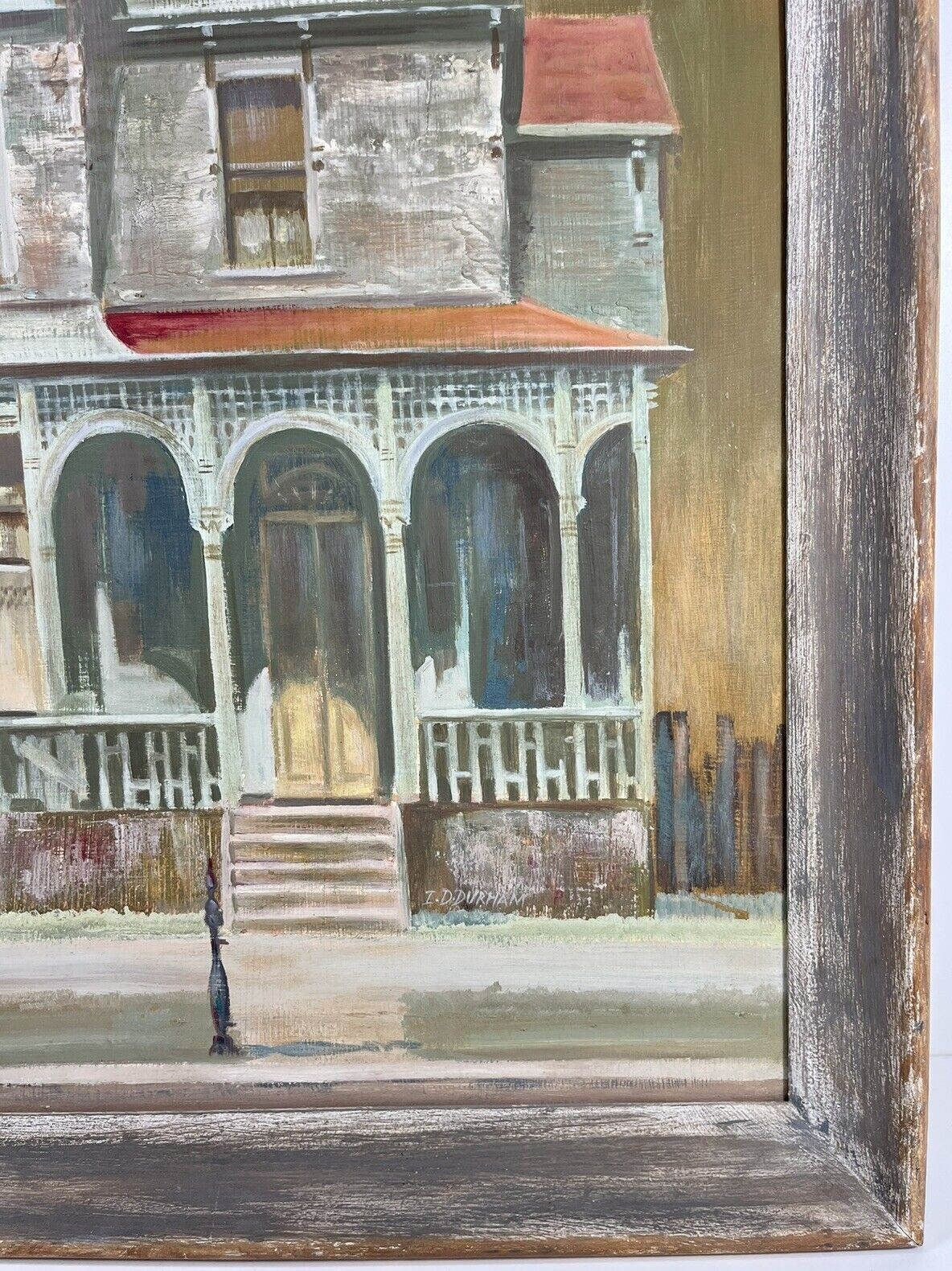 ISAIAH DAVIS DURHAM VIRGINIA ANTIQUE VICTORIAN HAUNTED BATES HOUSE PAINTING