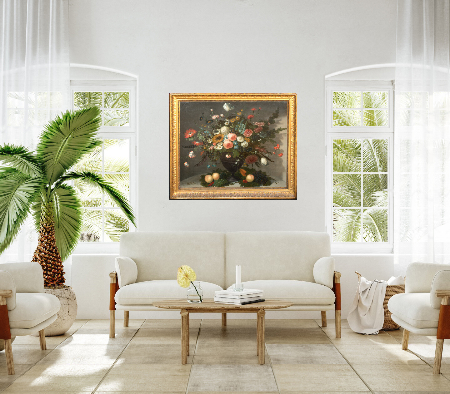 Large 18th Century Dutch Old Master Still Life Flowers – Jan VAN OS (1744-1808)