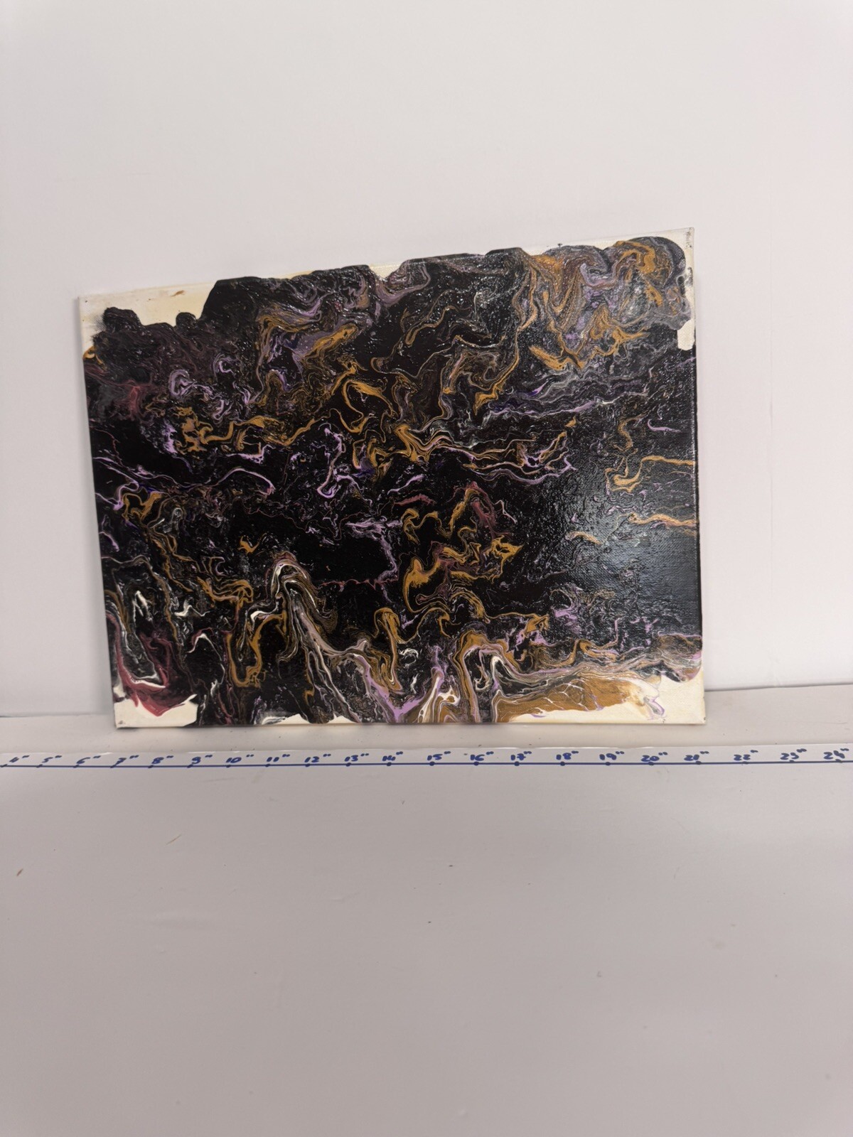 Vibrant Abstract Acrylic Pour Painting – Modern Wall Art – Resin Coated
