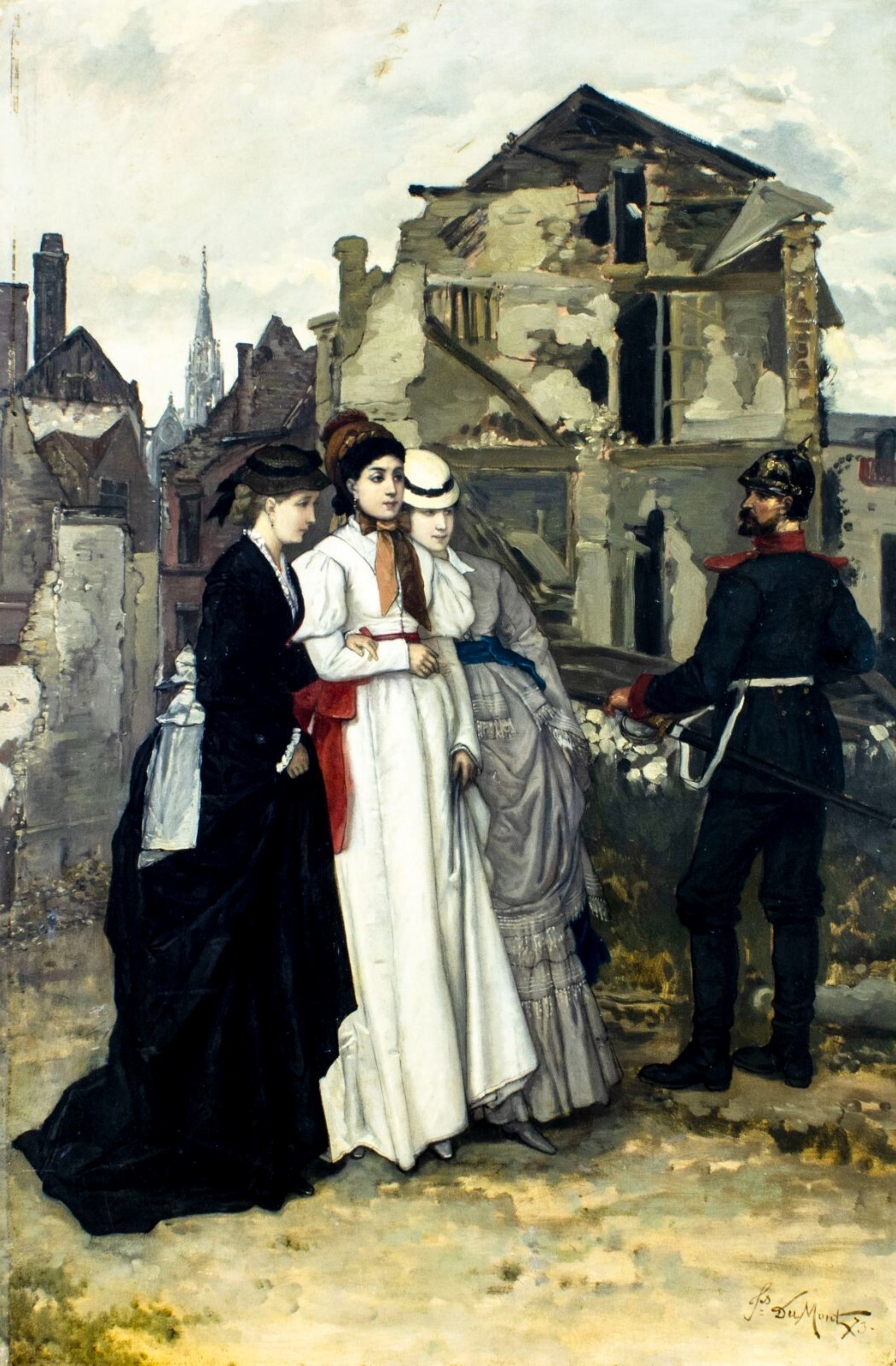 Francois Du Mont (Belgium,1850-1920) oil painting antique 127433