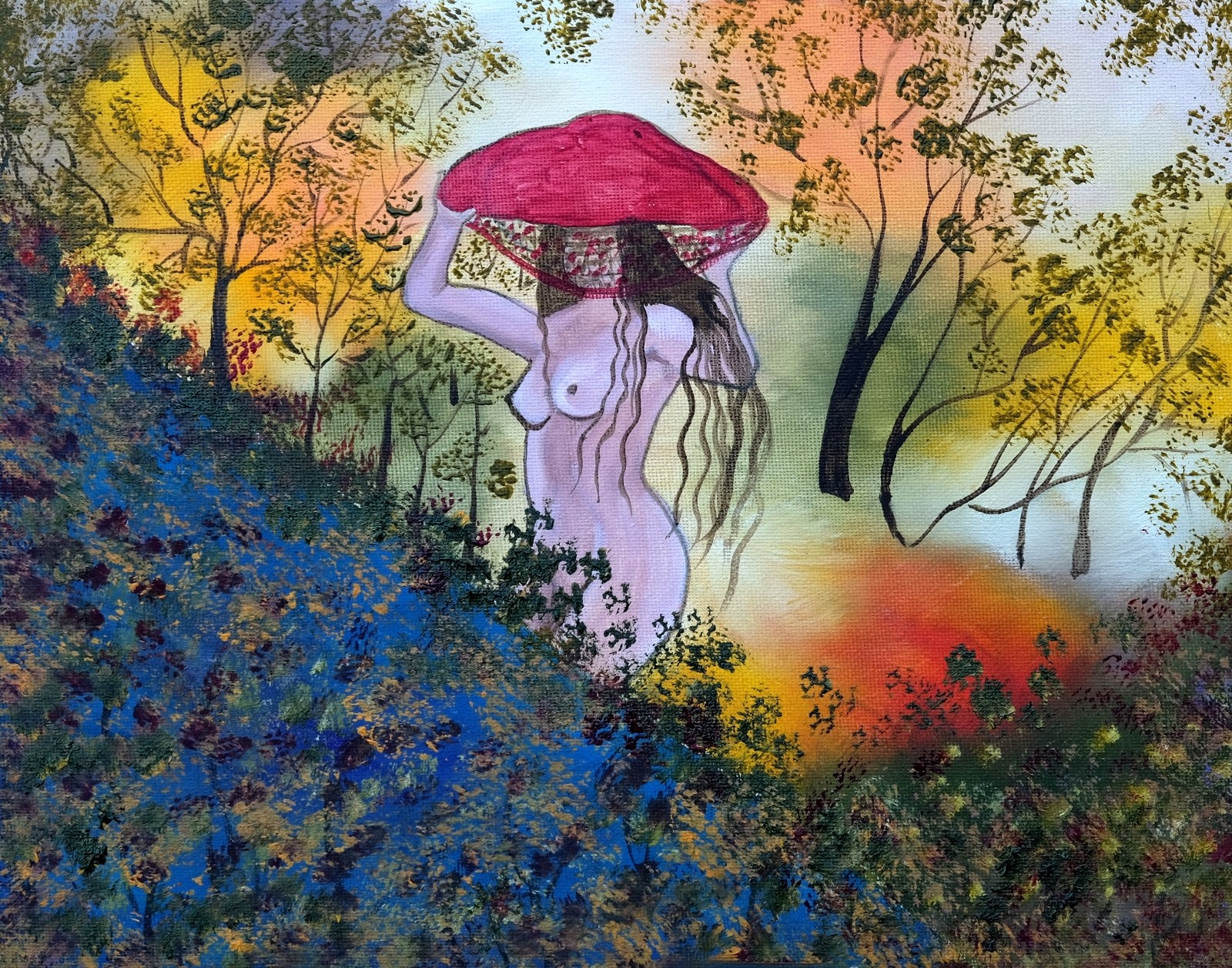 Art, Painting, » Hat 27″ – giclee on canvas 11″x 14″ by Yelena Berzon