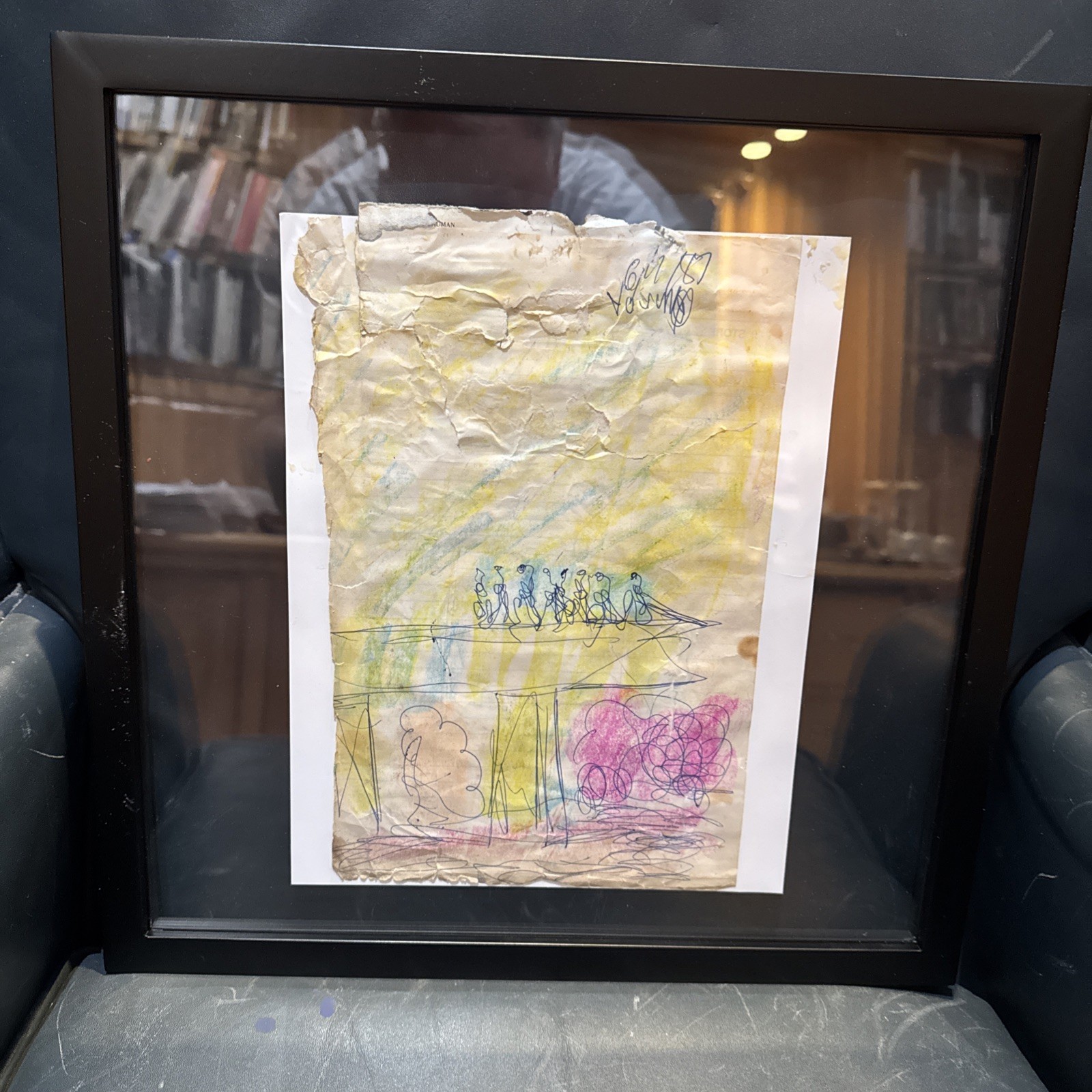 Purvis Young “Walking On Air” Signed & Dated Mixed Media Original