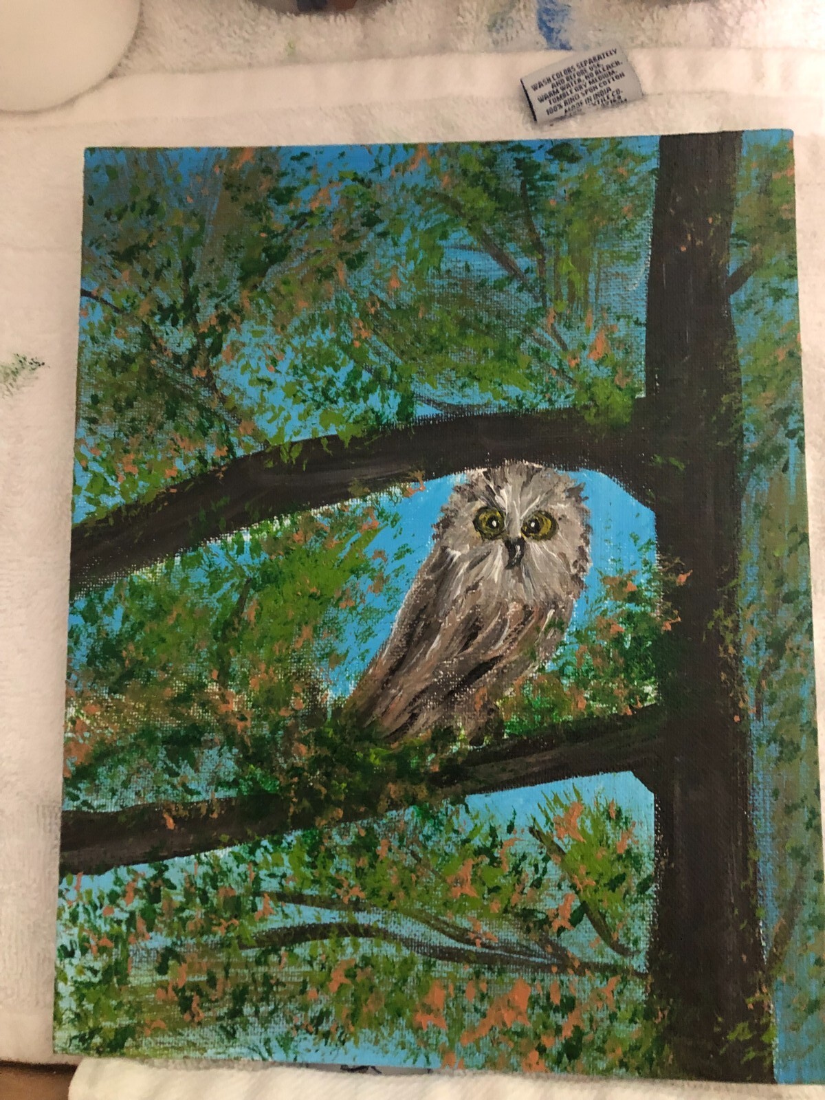 Acrylic painting on flat canvas panel 8×10