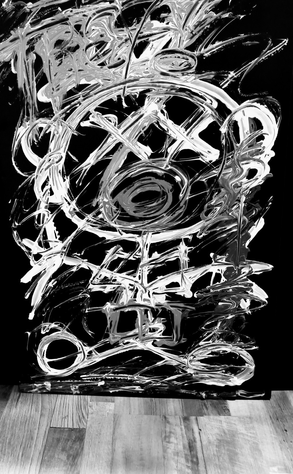 Trey Coppland, TREY Abstract Self Portrait Acrylic, 24+34 in, 2026, Signed