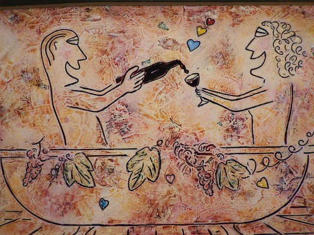 Philippe Ferrari Print 2002 ~WINE LOVER’S SERIES~ Signed «P. FERRARI» Matted