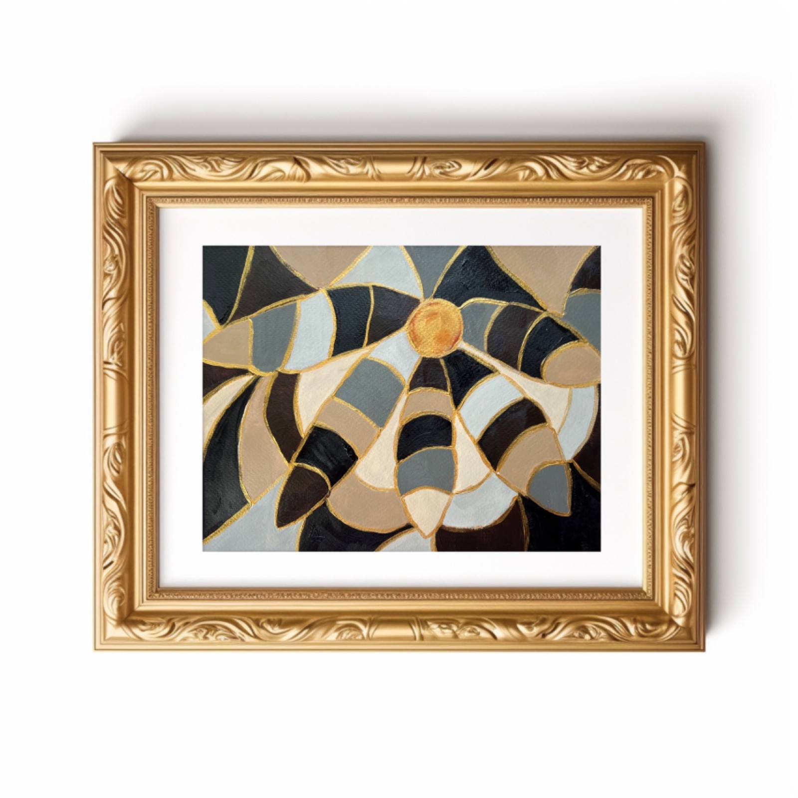 Painting Original Abstract Acrylic Matted 11×14 Modern Art Jimarieart