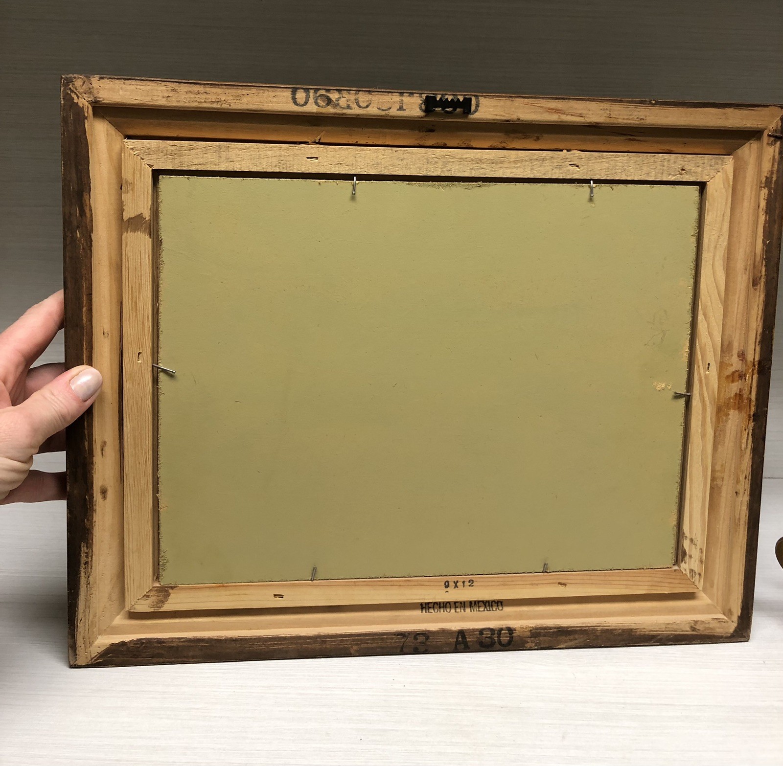 VTG Reverse Glass Art Painting Bowhite Quail Wood Framed Artist Signed 13×16”