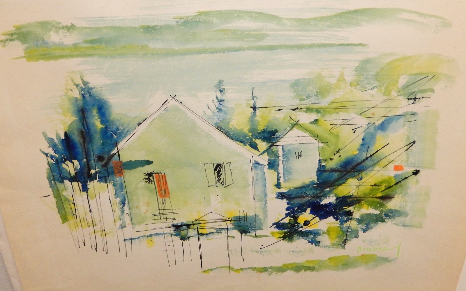 ALFRED BIRDSEY ORIGINAL WATERCOLOR BERMUDA LANDSCAPE PAINTING #18