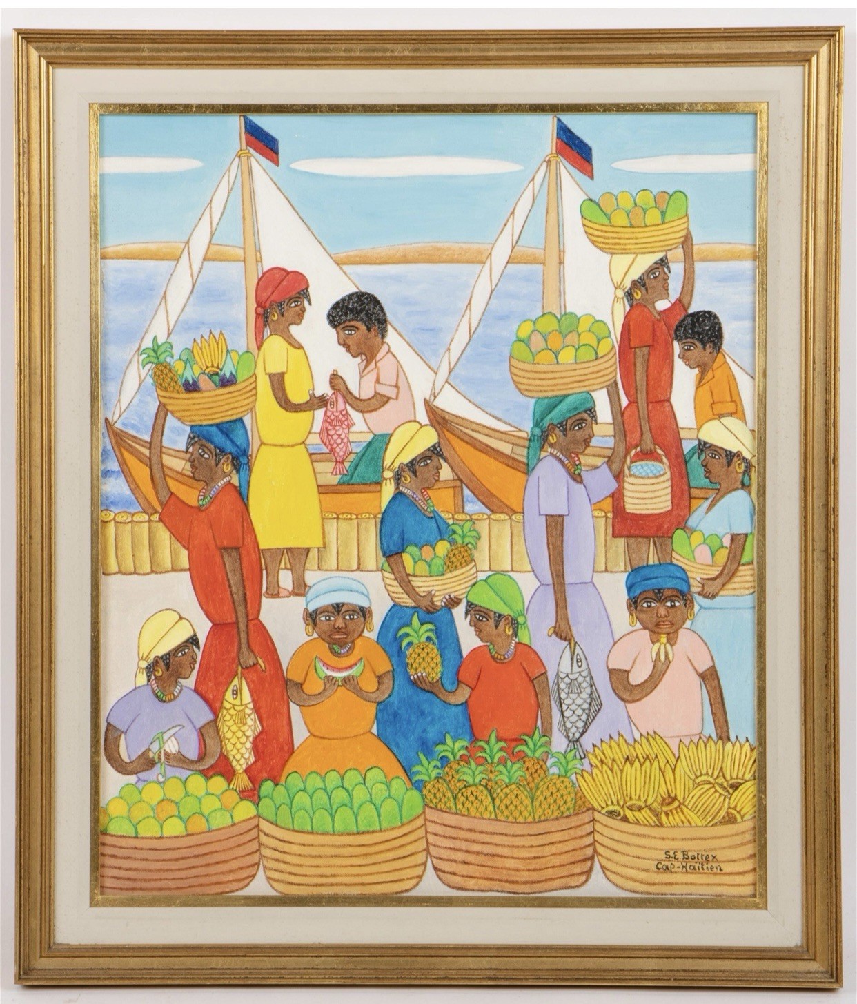 20×24 Haitian Haiti Art Painting By Seymour E Bottex