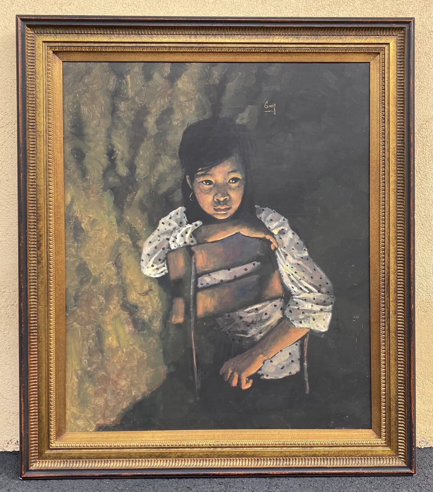 Vintage ORIGINAL Large Oil Painting MID-CENTURY Museum-Worthy PORTRAIT