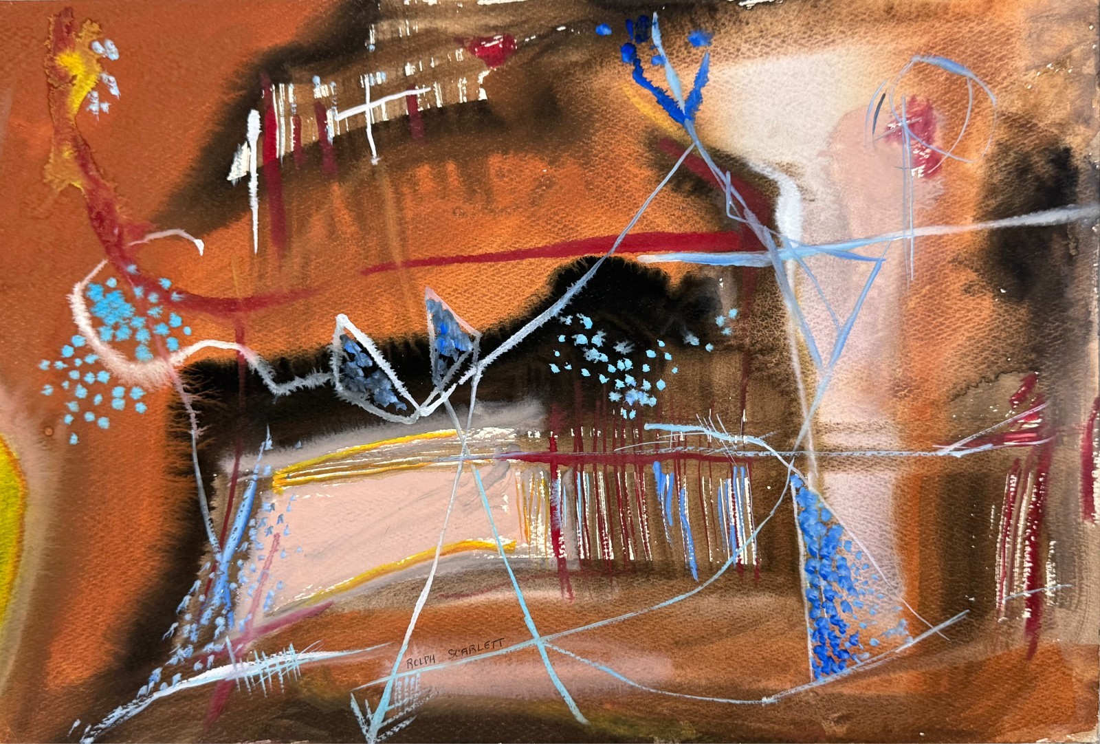 Rolph Scarlett (1889-1984) Gouache on Paper Abstract Modernist Painting