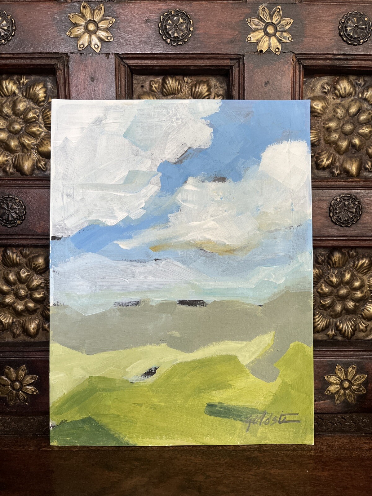 Contemporary Abstract Landscape Original Painting Signed Collectible Fine Art