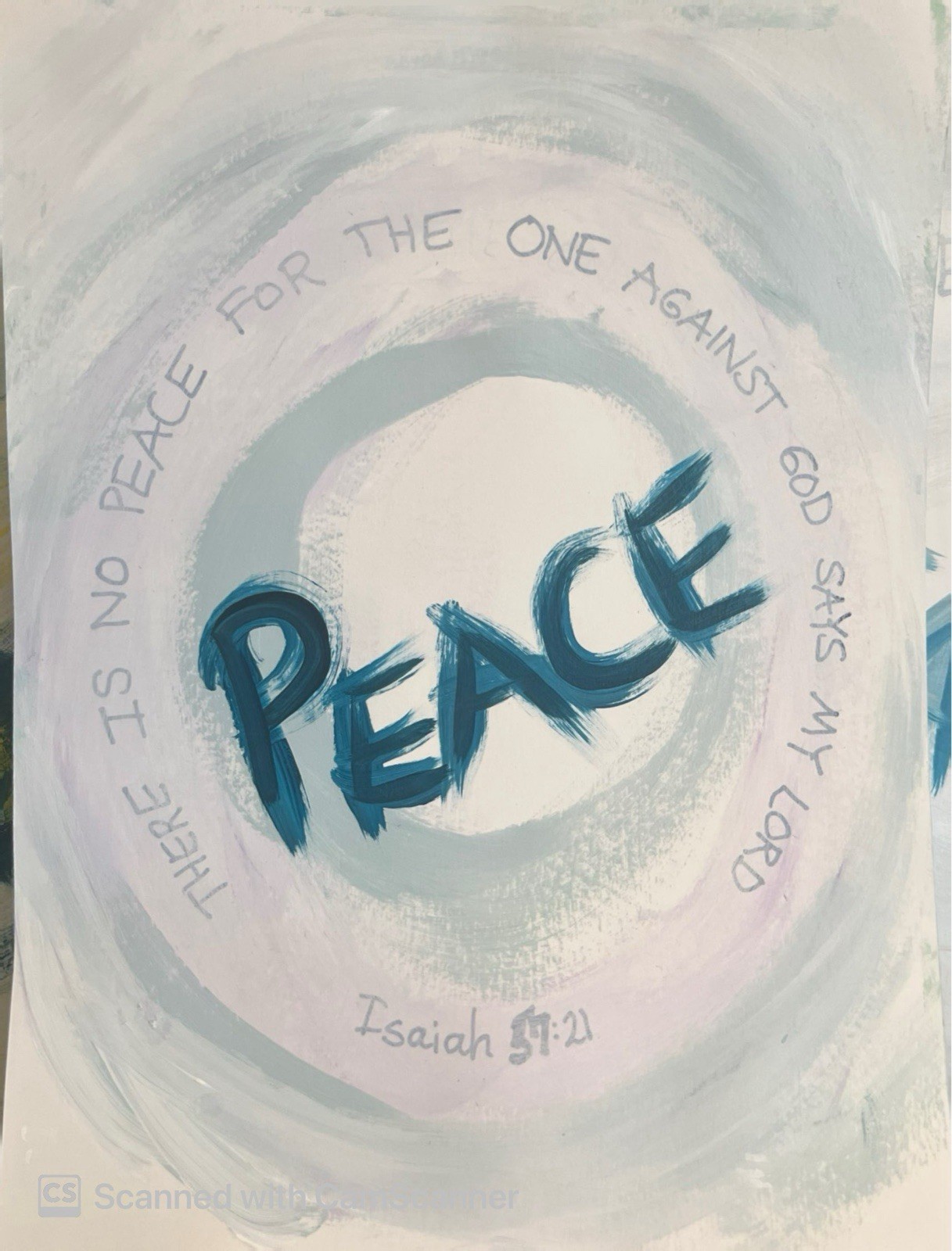 BLESSED#1003 Peace Art 11×14 Paper PEACE Original Modern Abstract Expressionism
