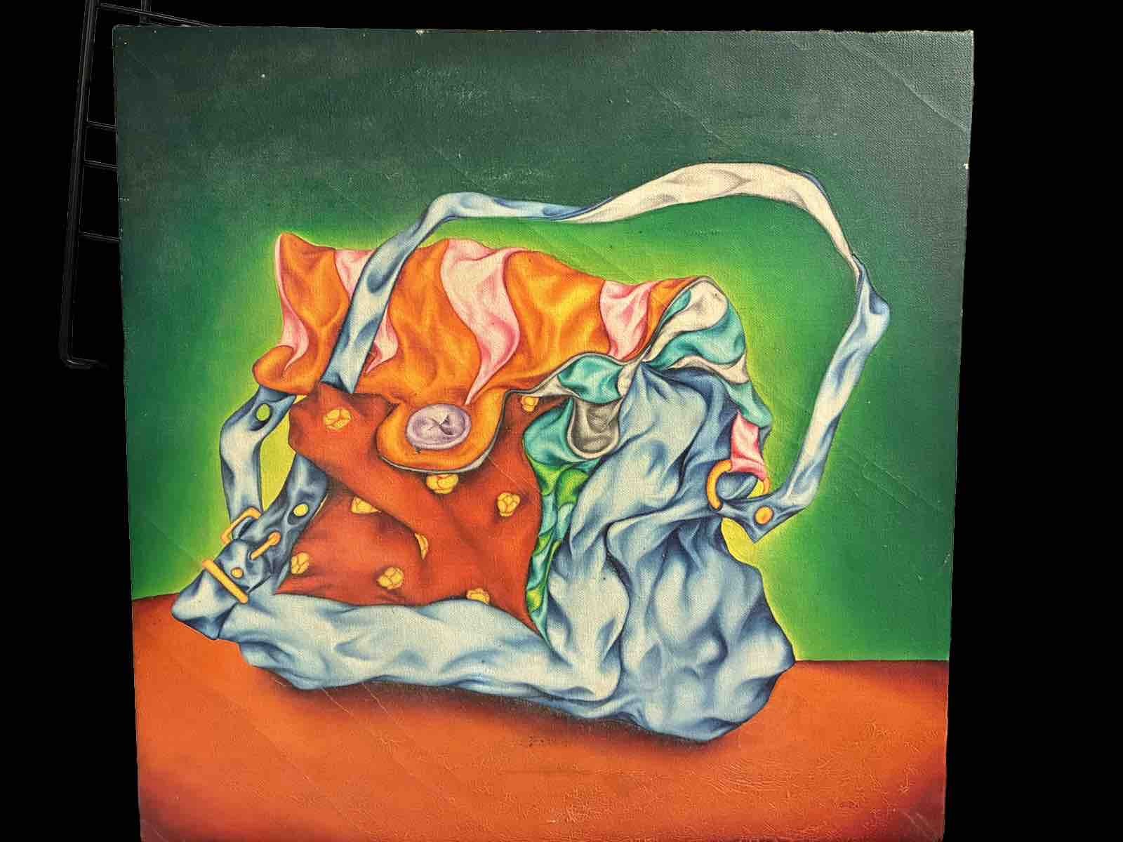 Abstract Oil On Canvas Painting Size 14” X 14”