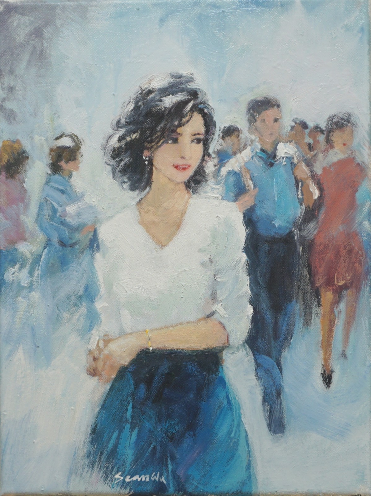 Sean Wu original oil, 12×16 on stretched canvas, Among Others