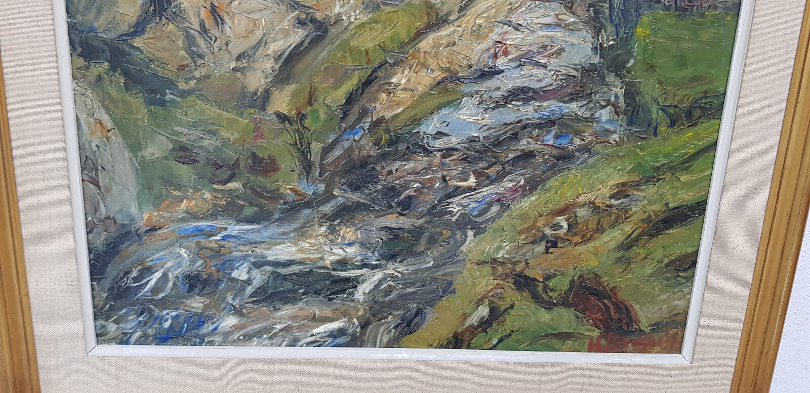 Abstract oil painting artwork with frame picture painting oil painting forest