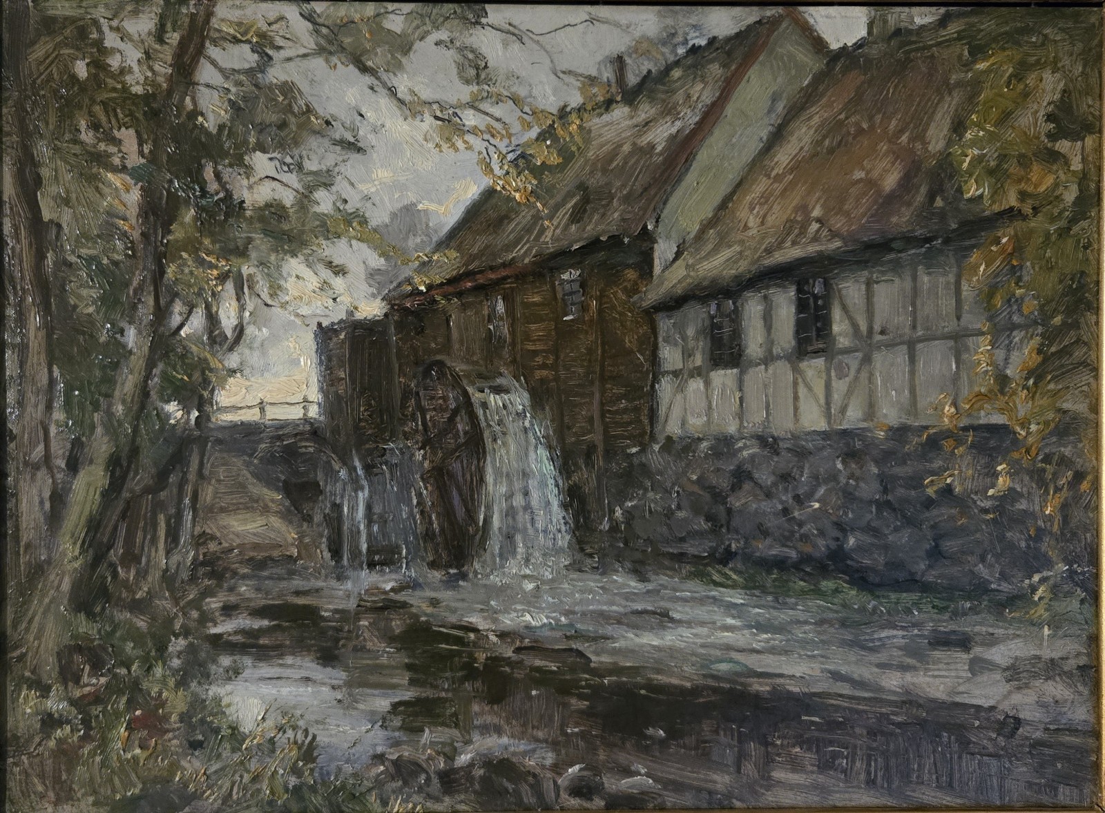 Original Oil Painting-9,5″ x 13″ framed 14,5″ x 18″ European landscape